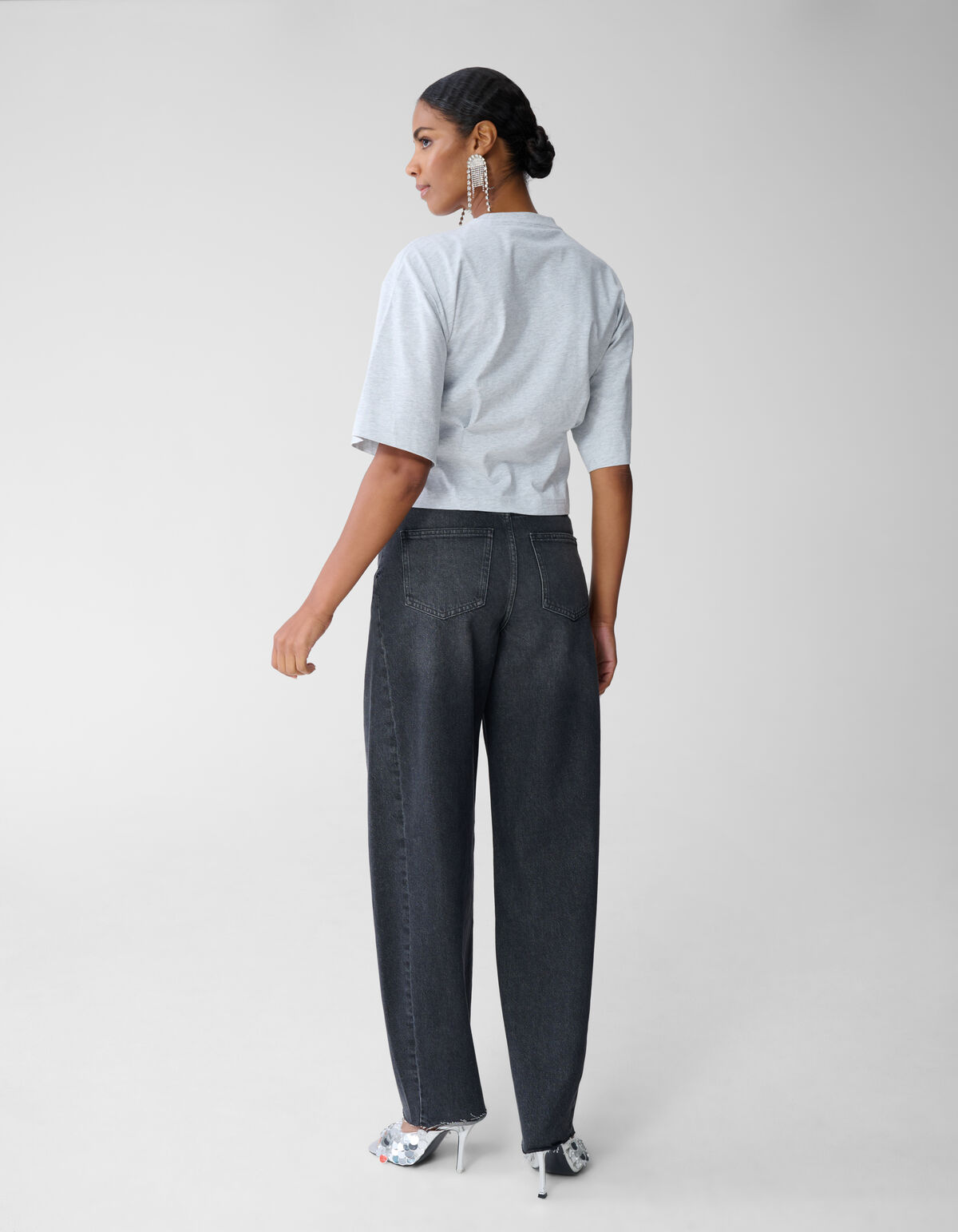 Getailleerd T-shirt Lichtgrijs SHOEBY WOMEN
