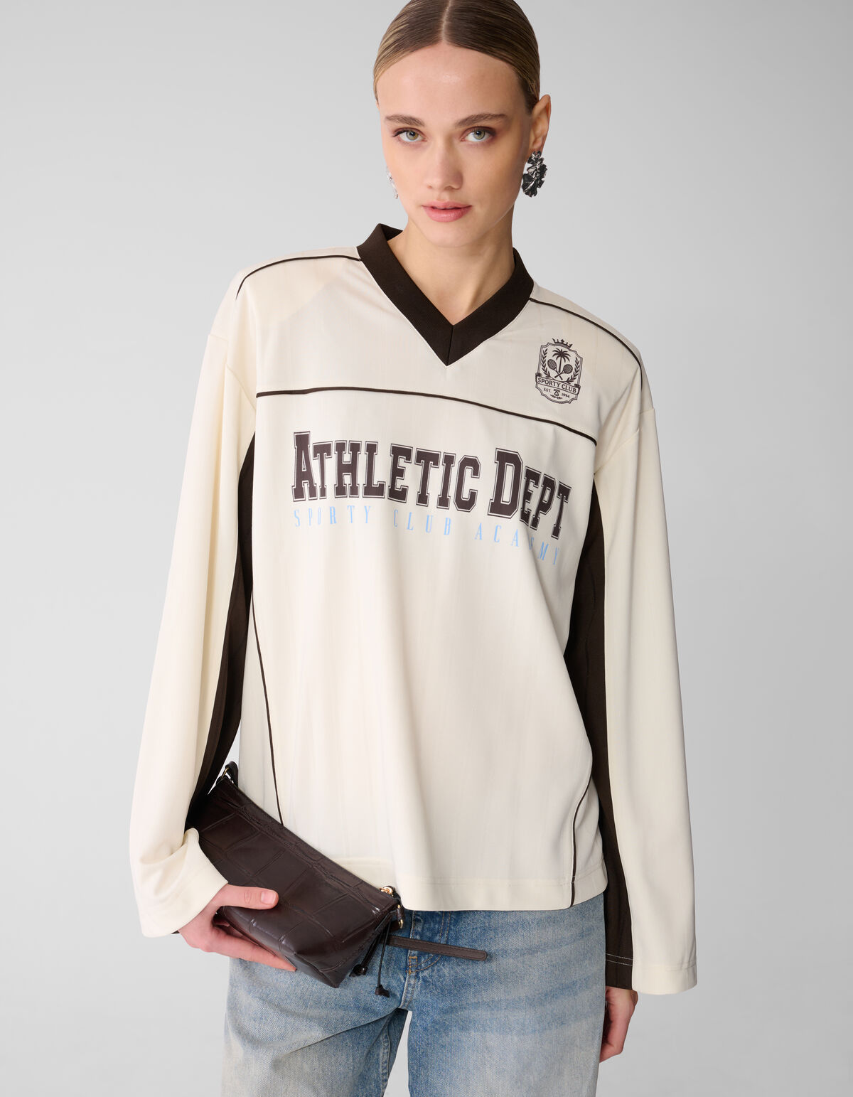 Sporty Longsleeve Top Gebroken Wit SHOEBY WOMEN