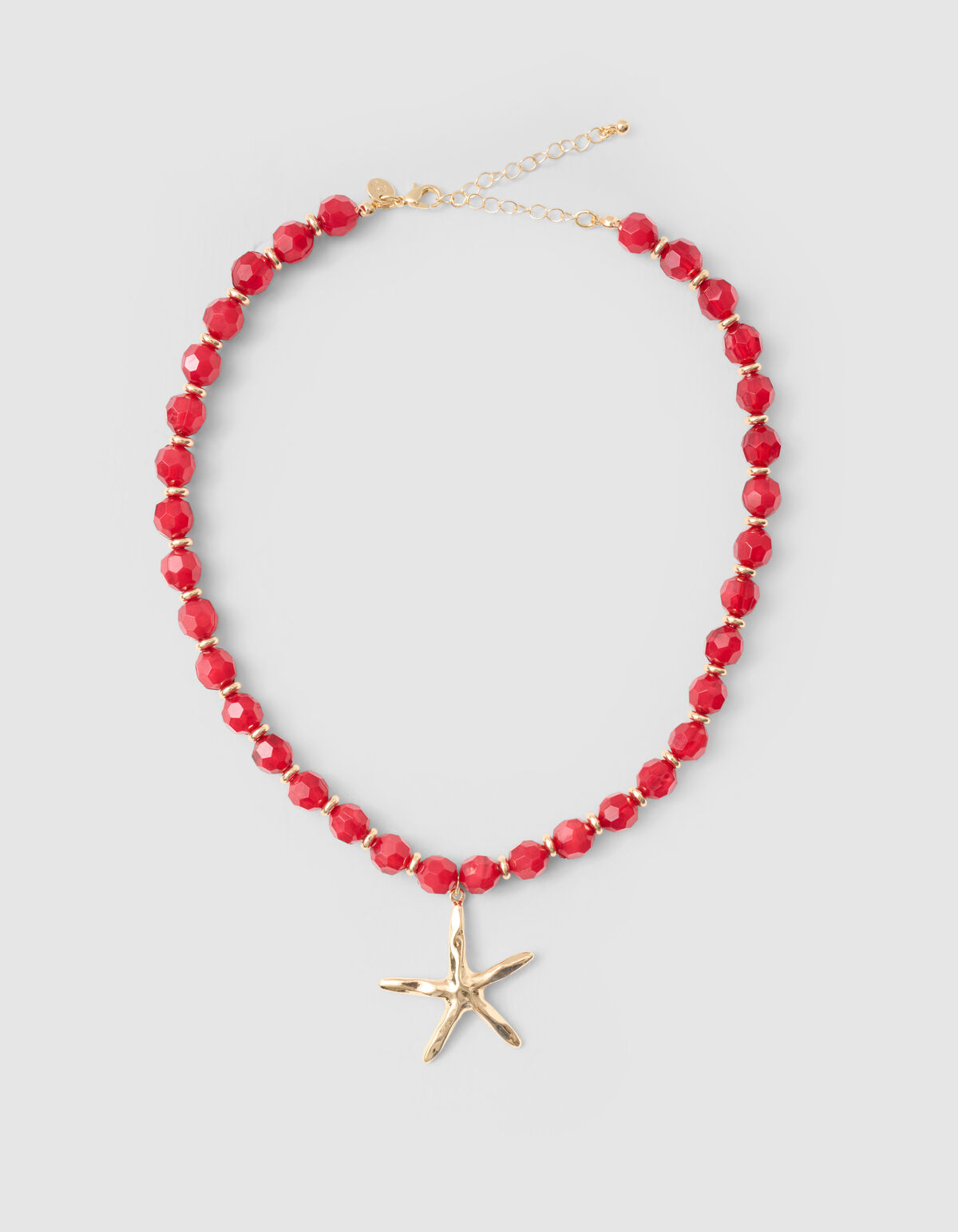 Beaded Starfish Ketting Rood SHOEBY ACCESSOIRES