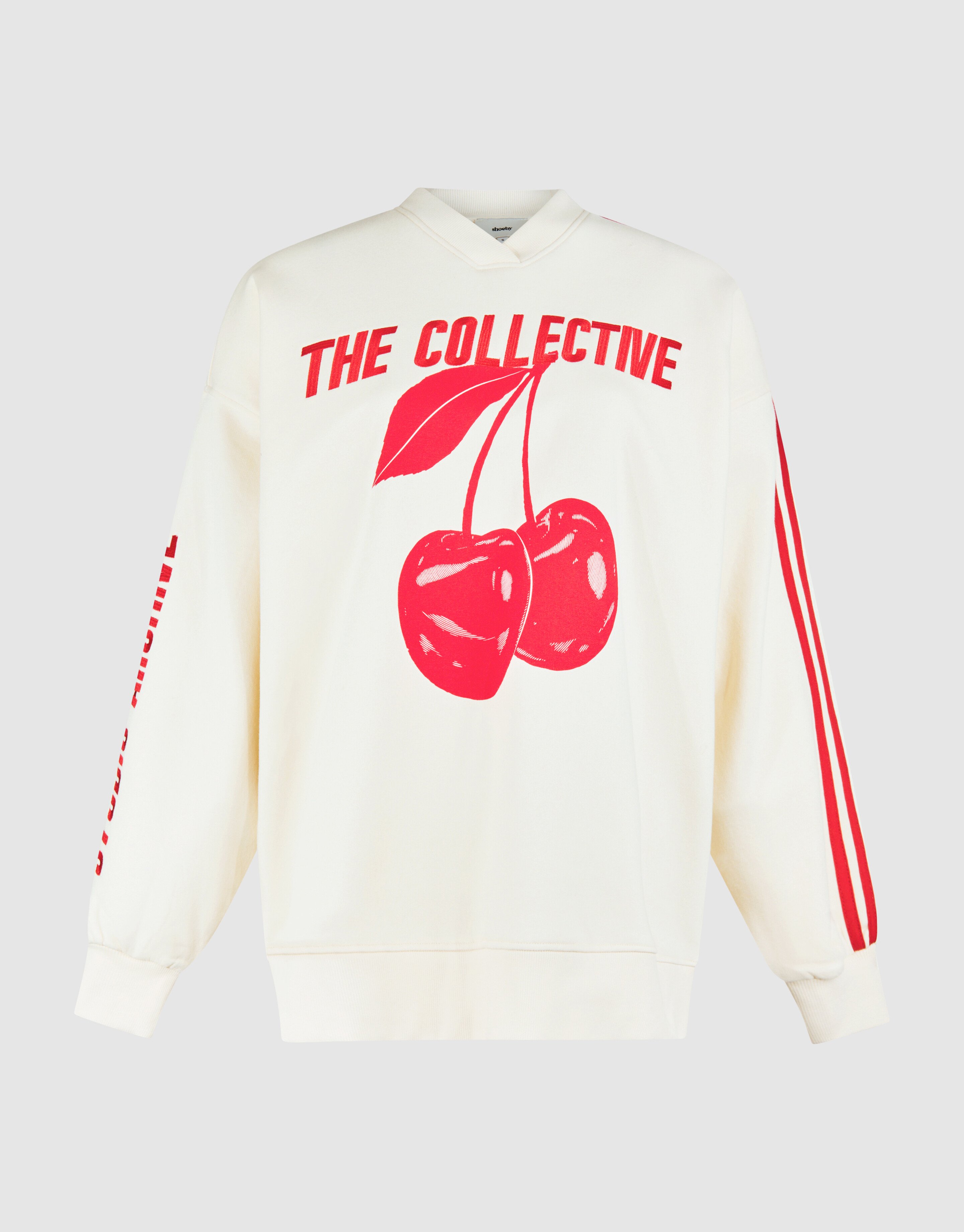 Oversized Cherry Artwork Sweater Gebroken Wit SHOEBY WOMEN