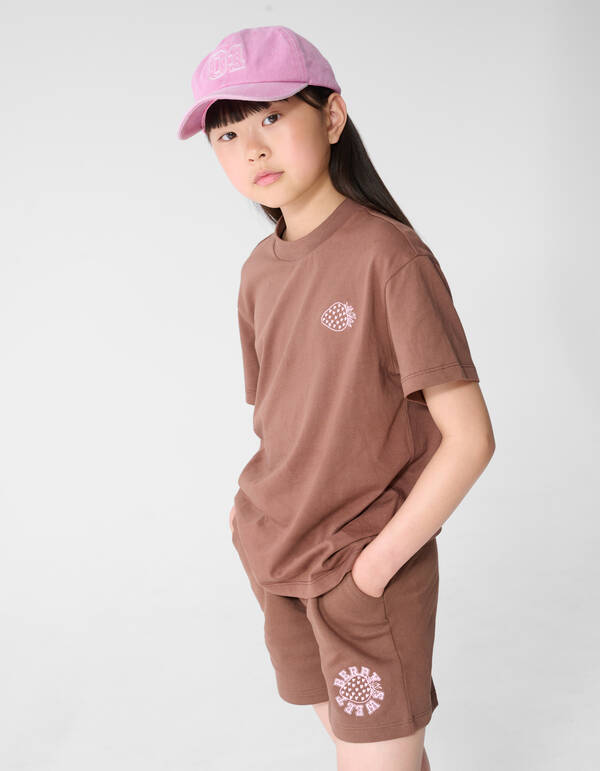 Washed Strawberry T-shirt Bruin SHOEBY GIRLS