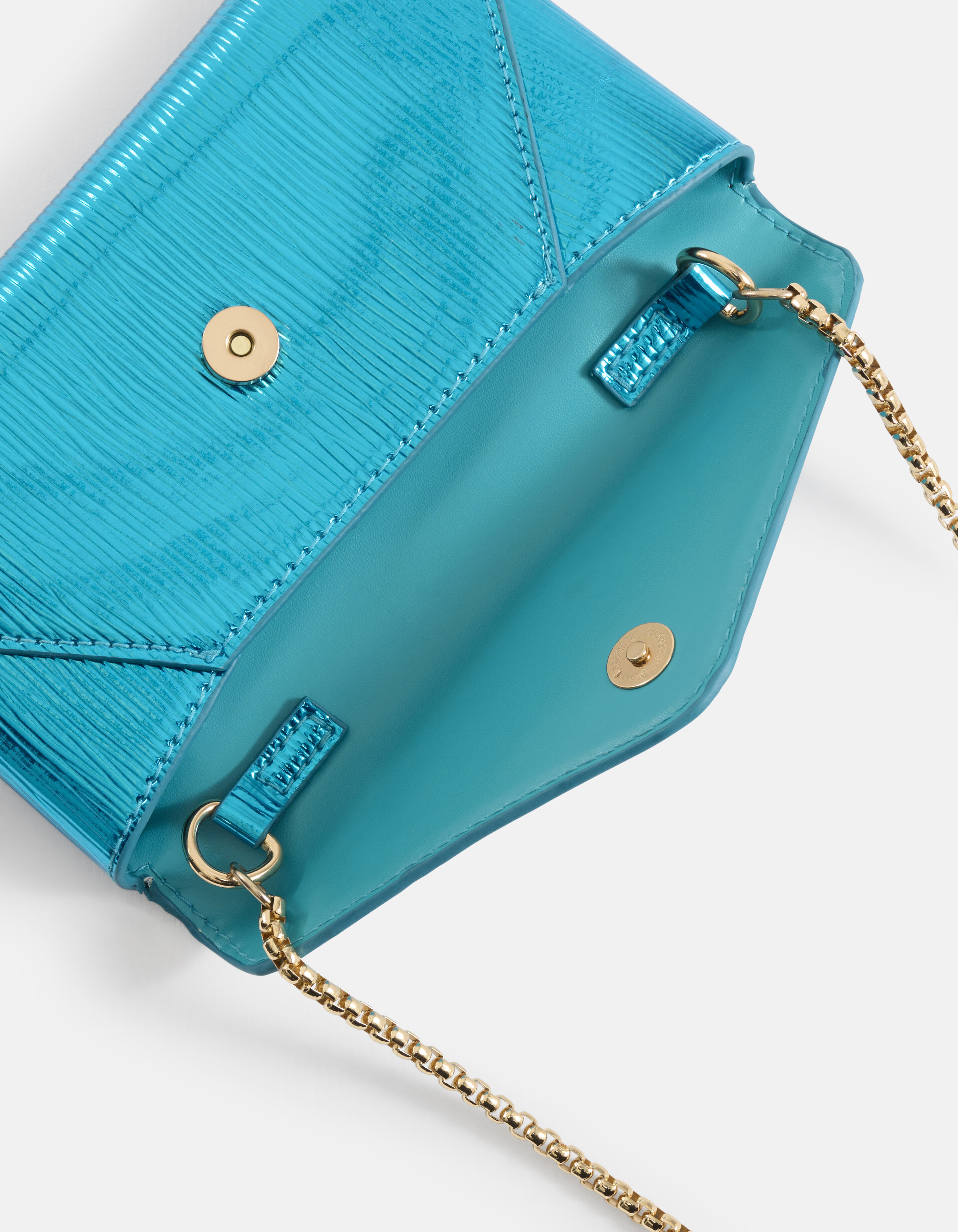 Metallic Clutch Blauw SHOEBY ACCESSOIRES