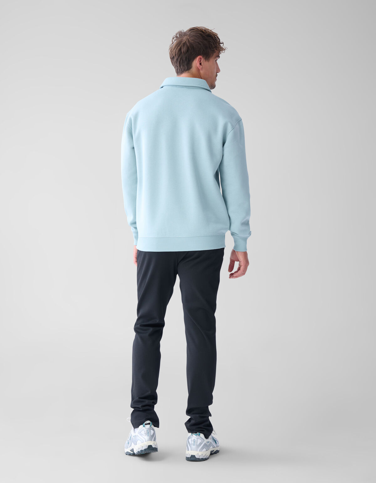 Zipper Badge Sweater Lichtgroen SHOEBY MEN