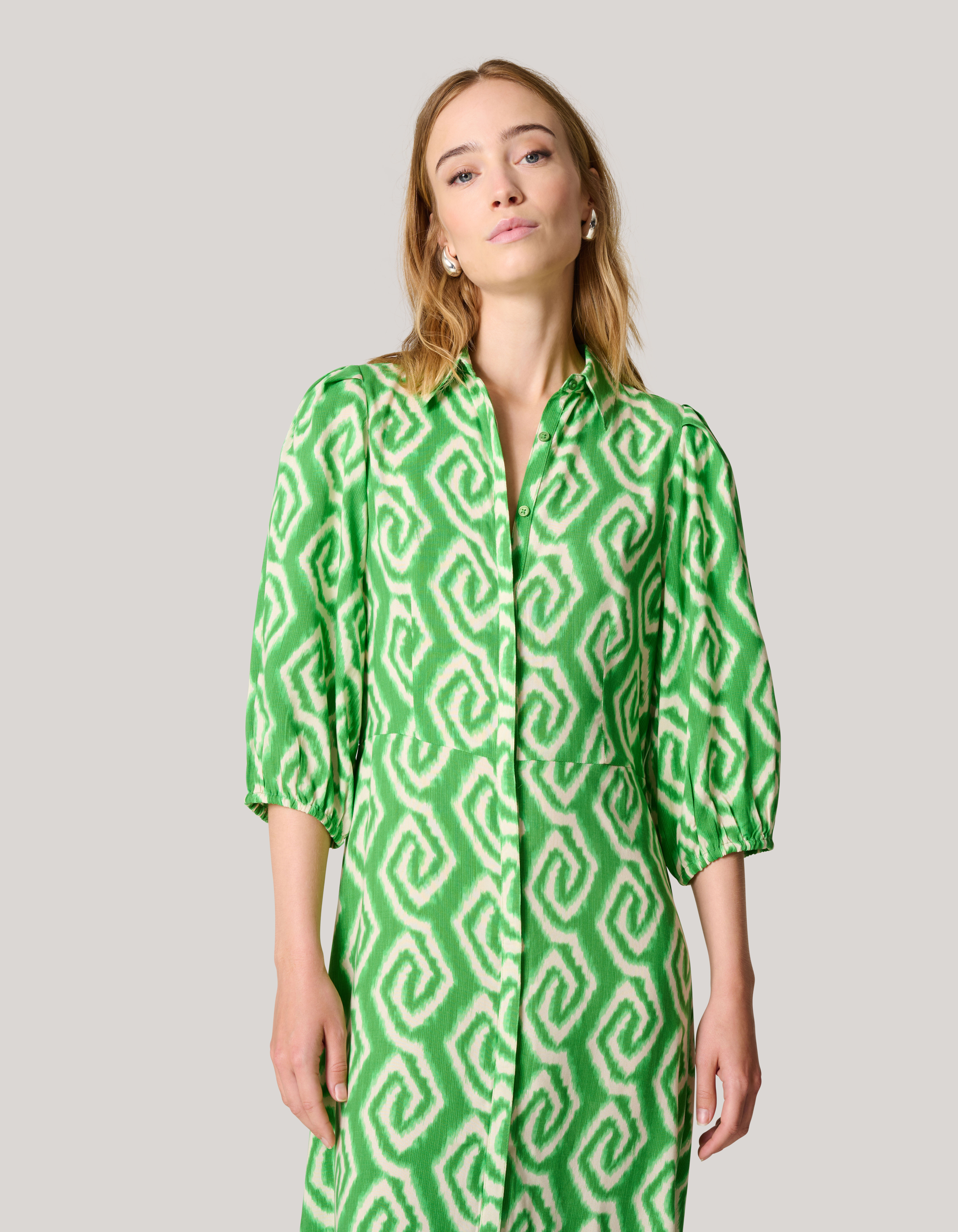 Printed Maxi Jurk Groen Shoeby