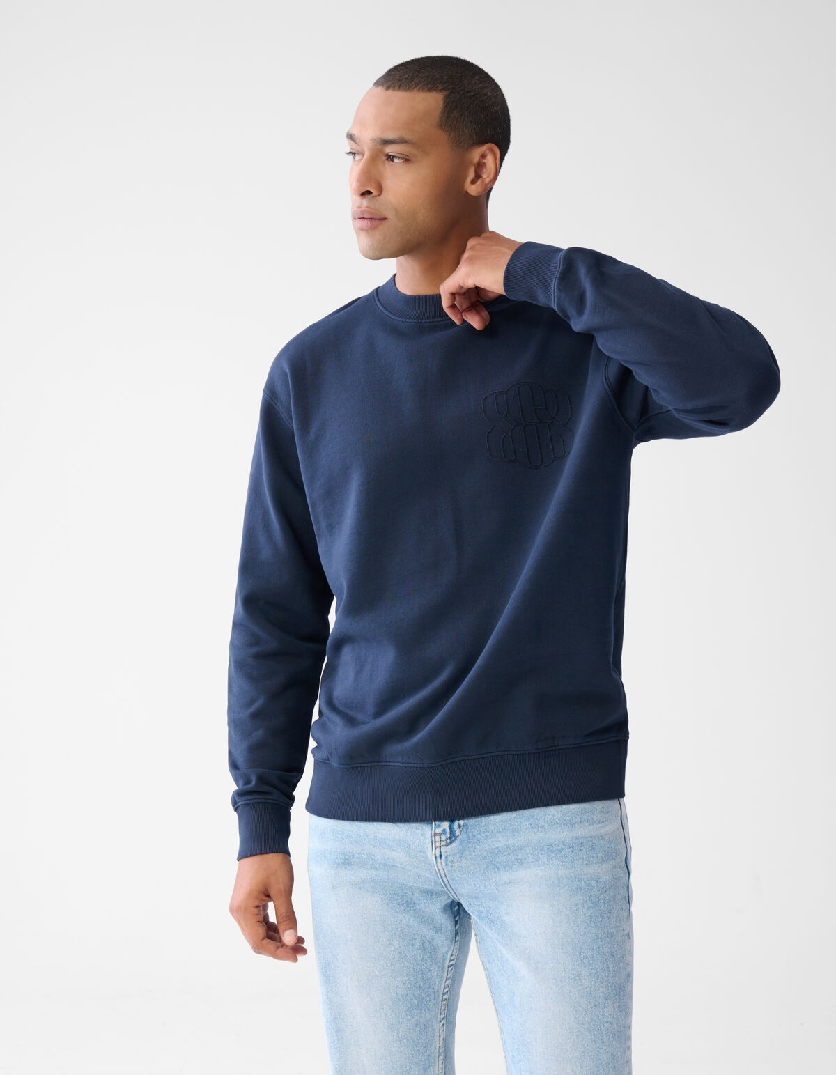 Artwork Sweater Donkerblauw SHOEBY MEN