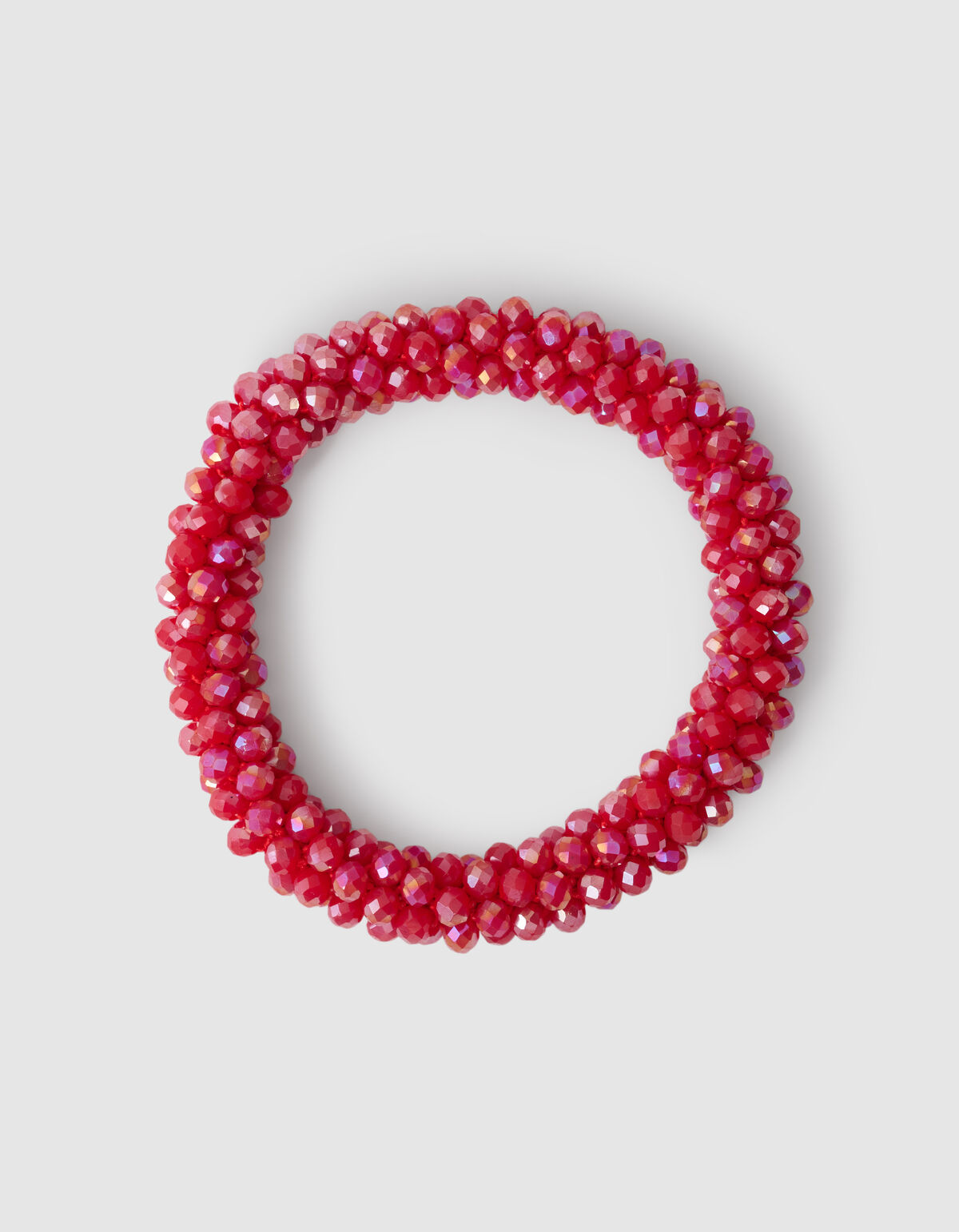Beaded Haarelastiek Rood SHOEBY ACCESSOIRES