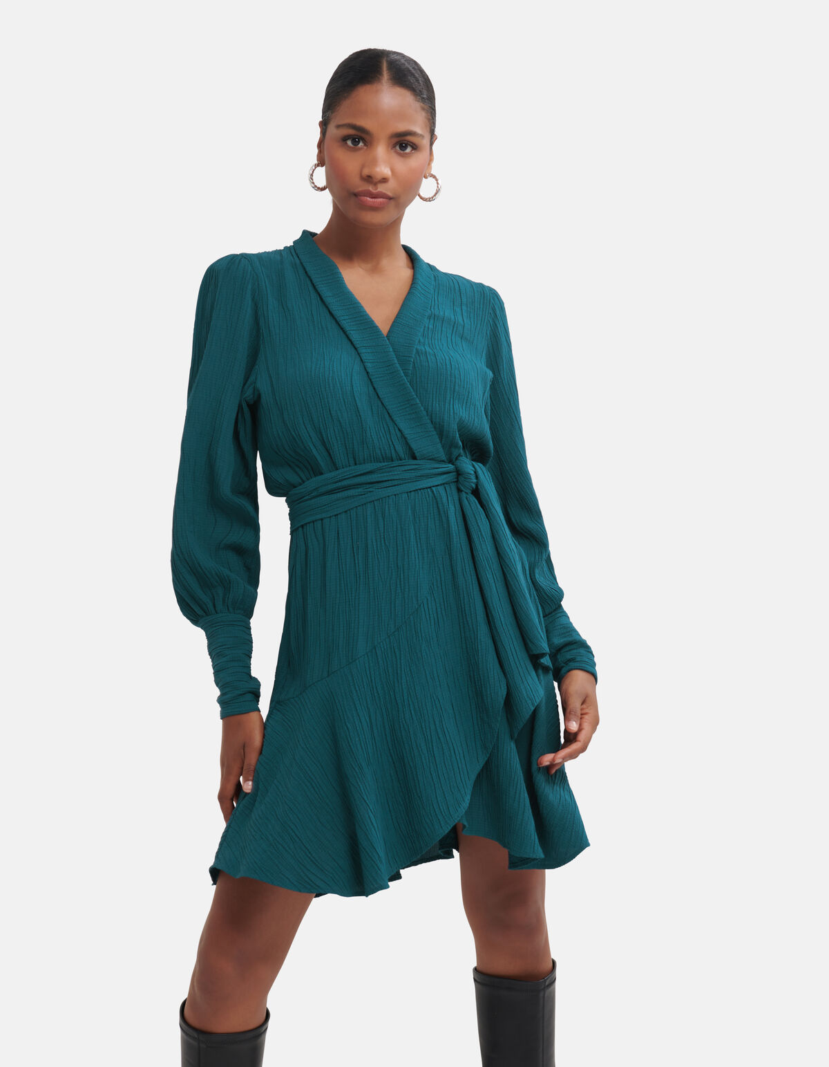 Crinkle Jurk Blauw SHOEBY WOMEN