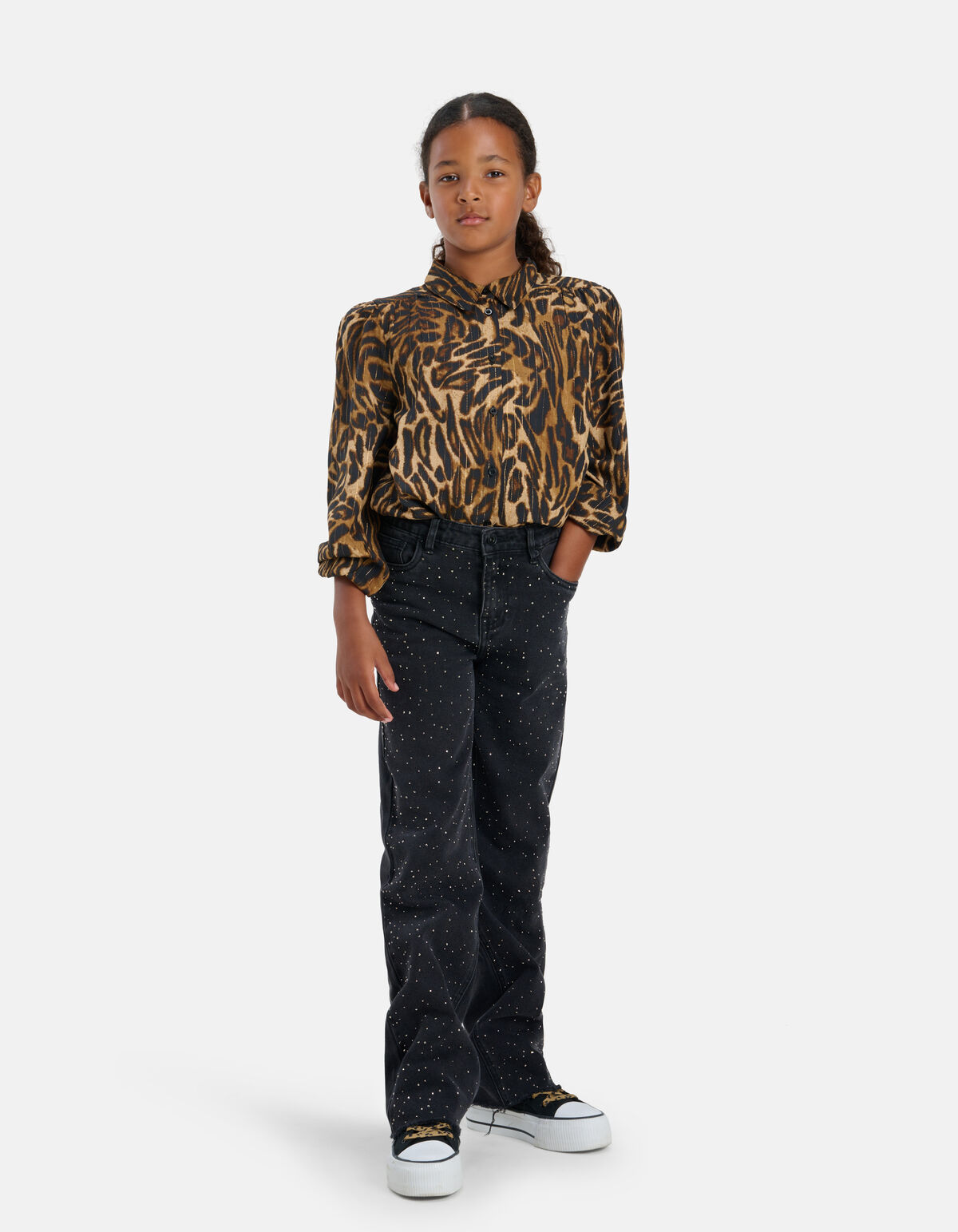 Leopard Blouse Bruin SHOEBY GIRLS