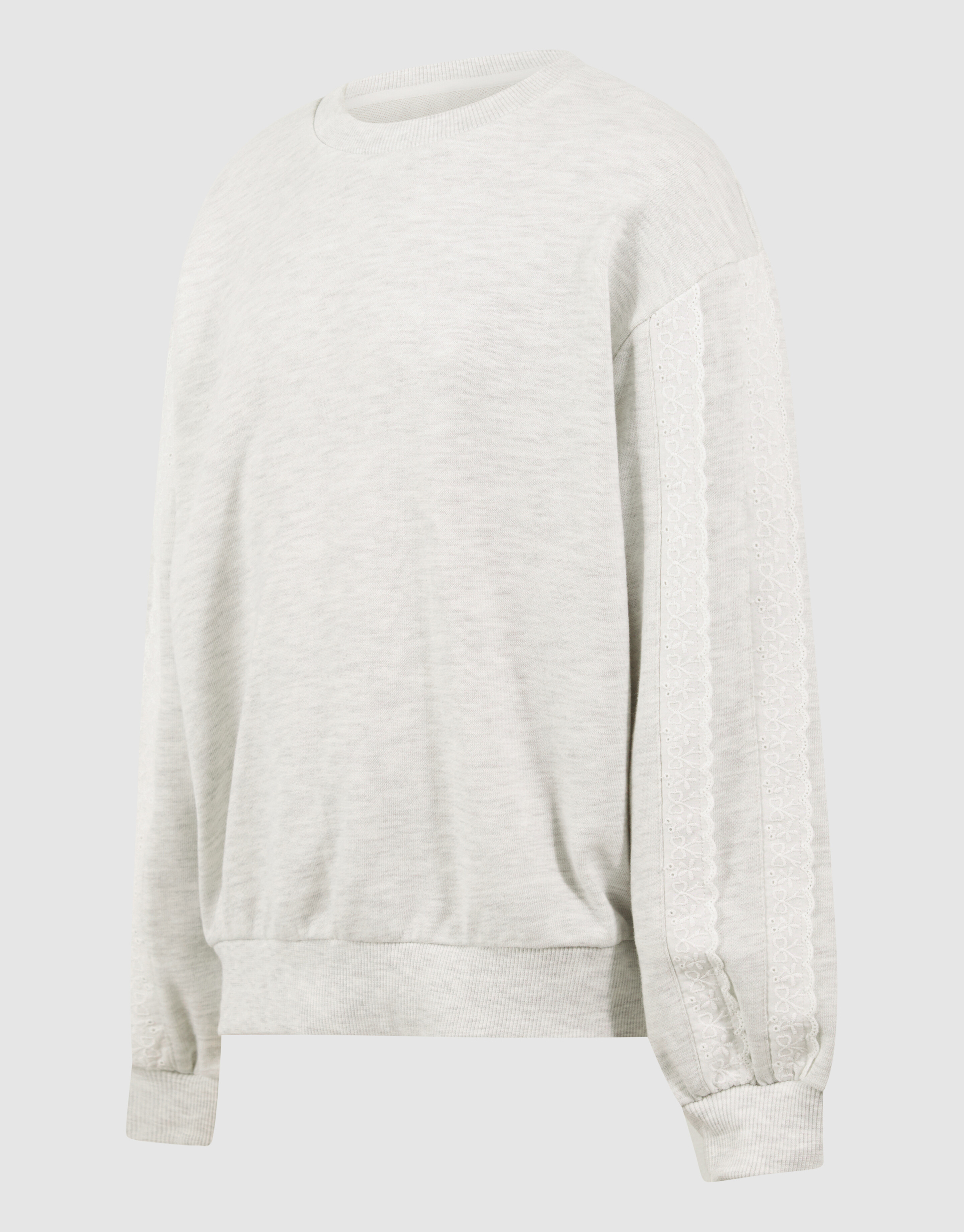 Ruffle Sweater Lichtgrijs SHOEBY GIRLS