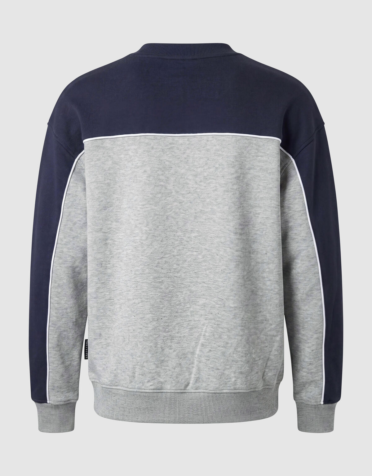 Oversized Piping Sweater Grijs/Donkerblauw SHOEBY BOYS
