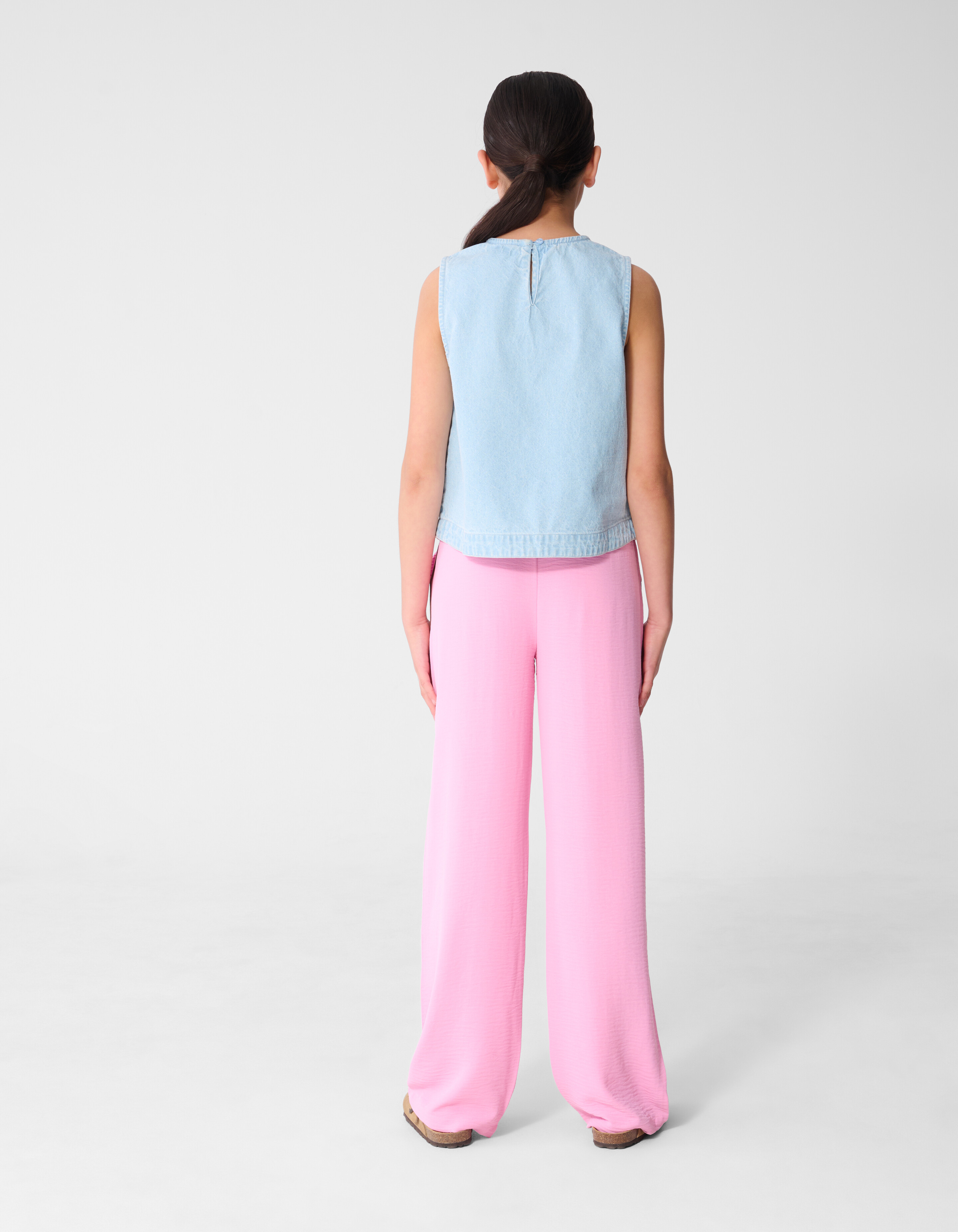 Strass Denim Top Lichtblauw SHOEBY GIRLS