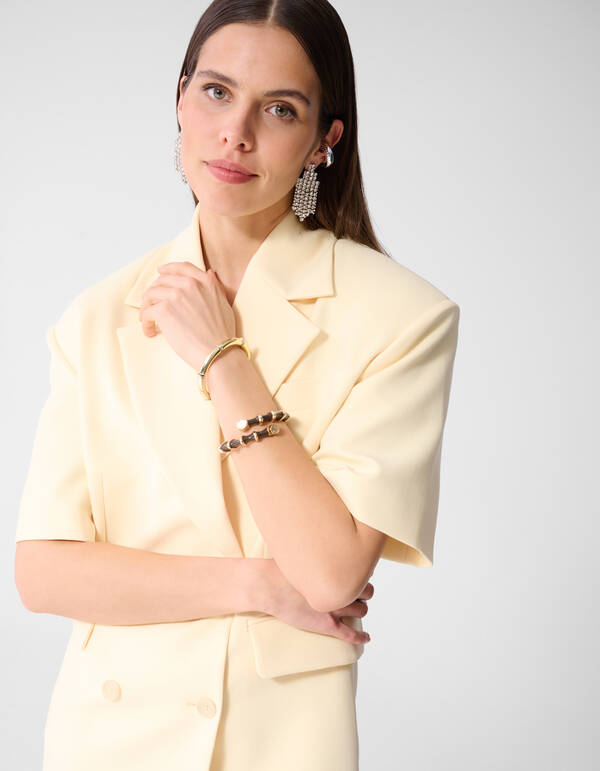 Twisted Strass Bangle Donkerbruin SHOEBY ACCESSOIRES