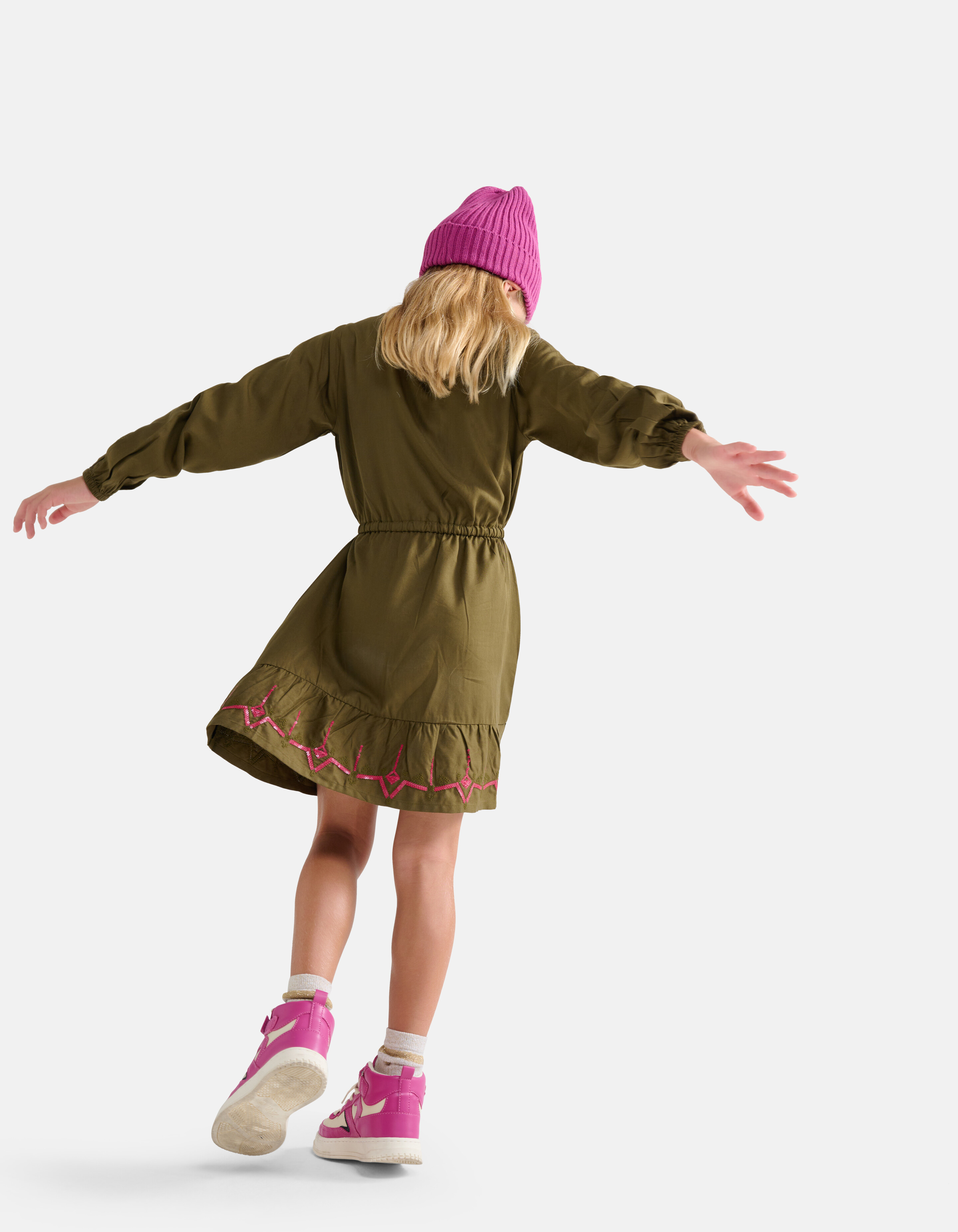 Strass Jurk Donkergroen SHOEBY GIRLS