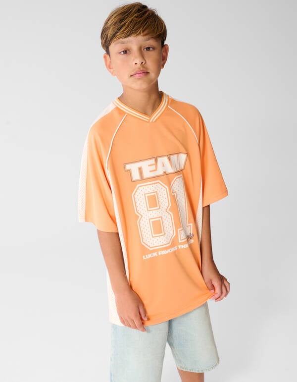Baseball T-shirt Oranje SHOEBY BOYS