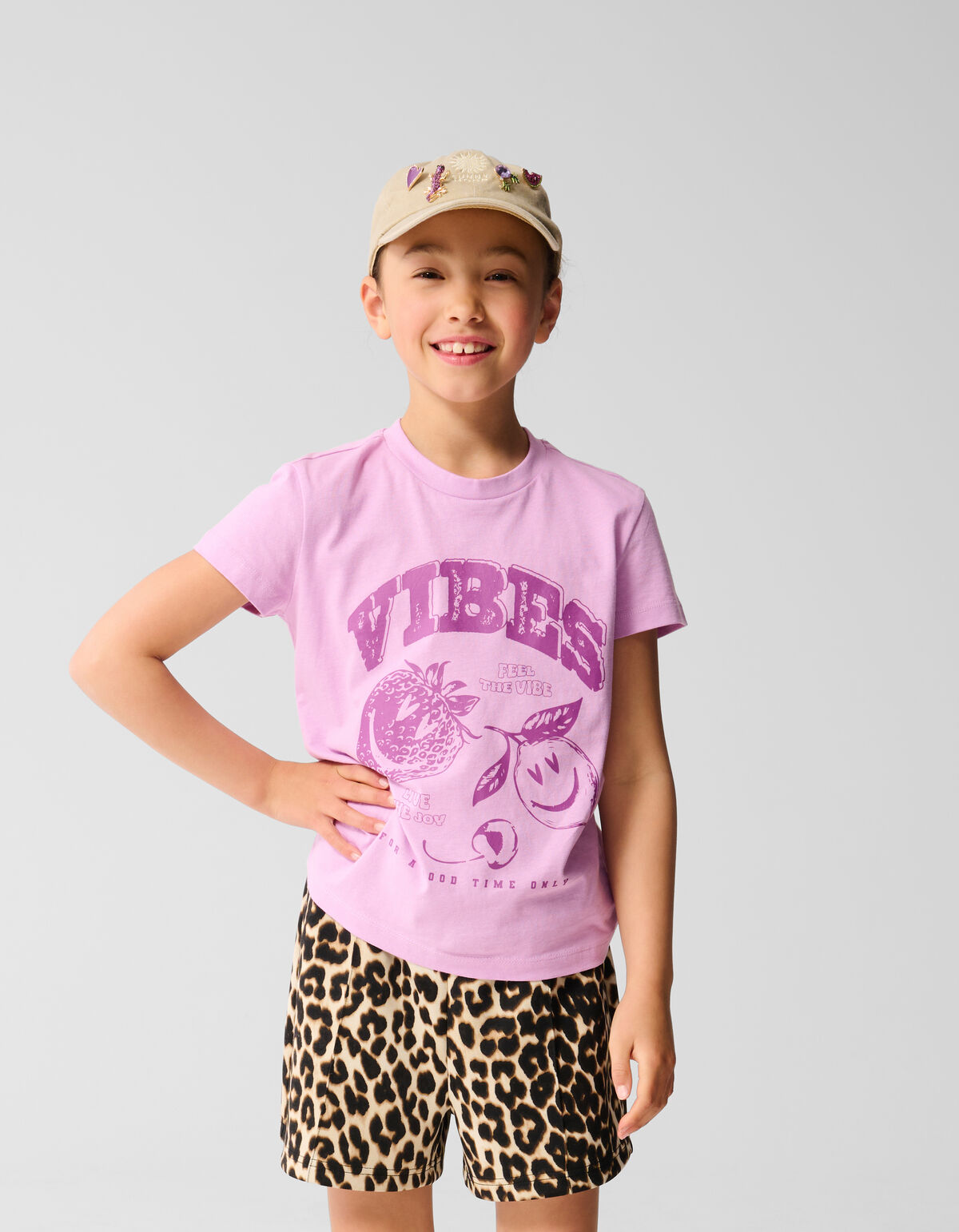 Vibes Artwork T-shirt Paars SHOEBY GIRLS