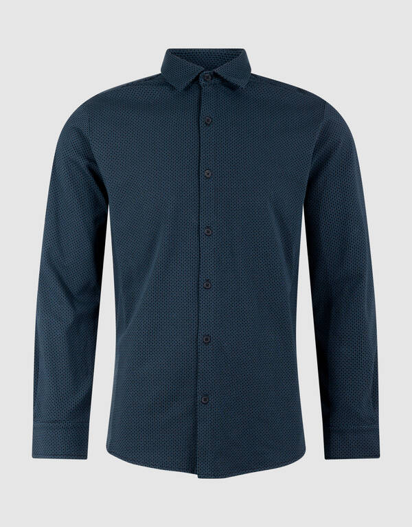 Printed Logo Overhemd Donkergroen SHOEBY MEN