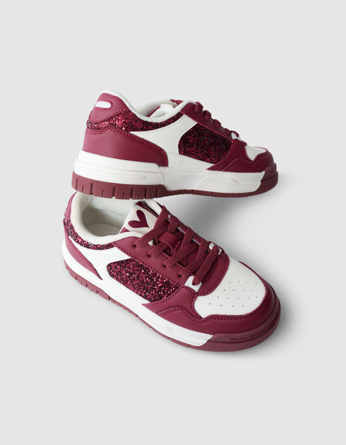 Glitter Sneaker Donkerrood SCHOENEN SHOEBY
