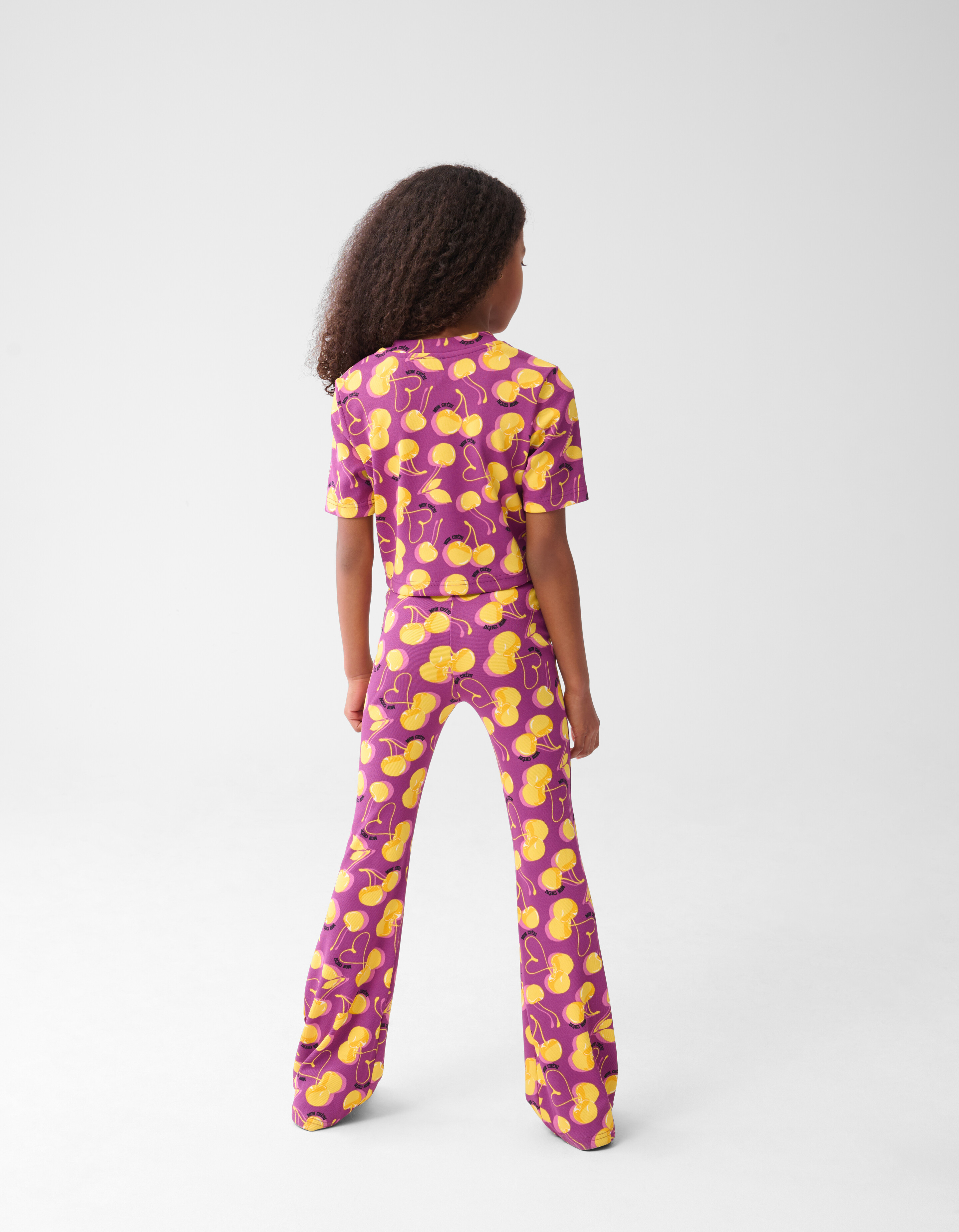 Fruit Artwork Crop top Donkerpaars SHOEBY GIRLS