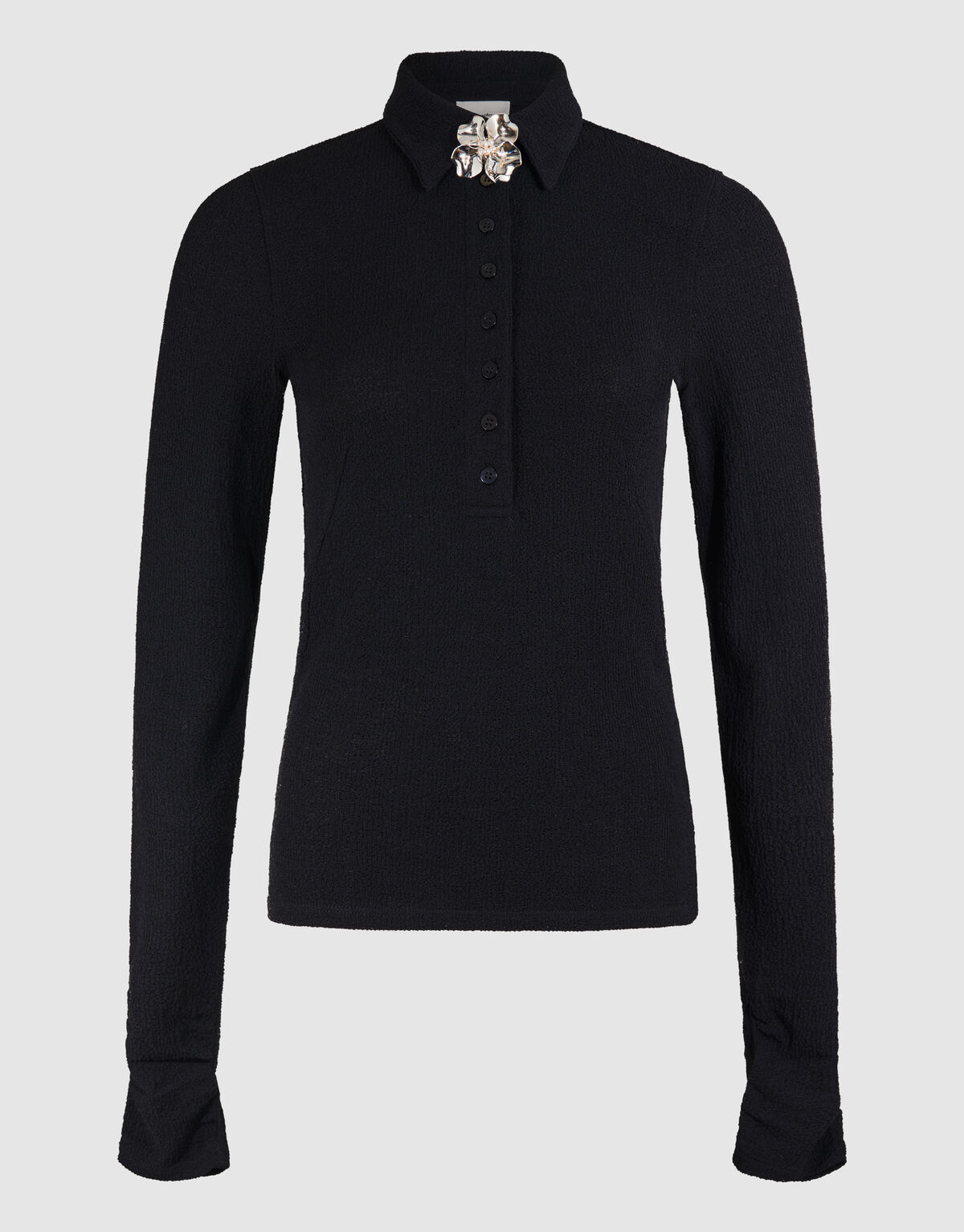 Flower Polo Top Zwart SHOEBY WOMEN