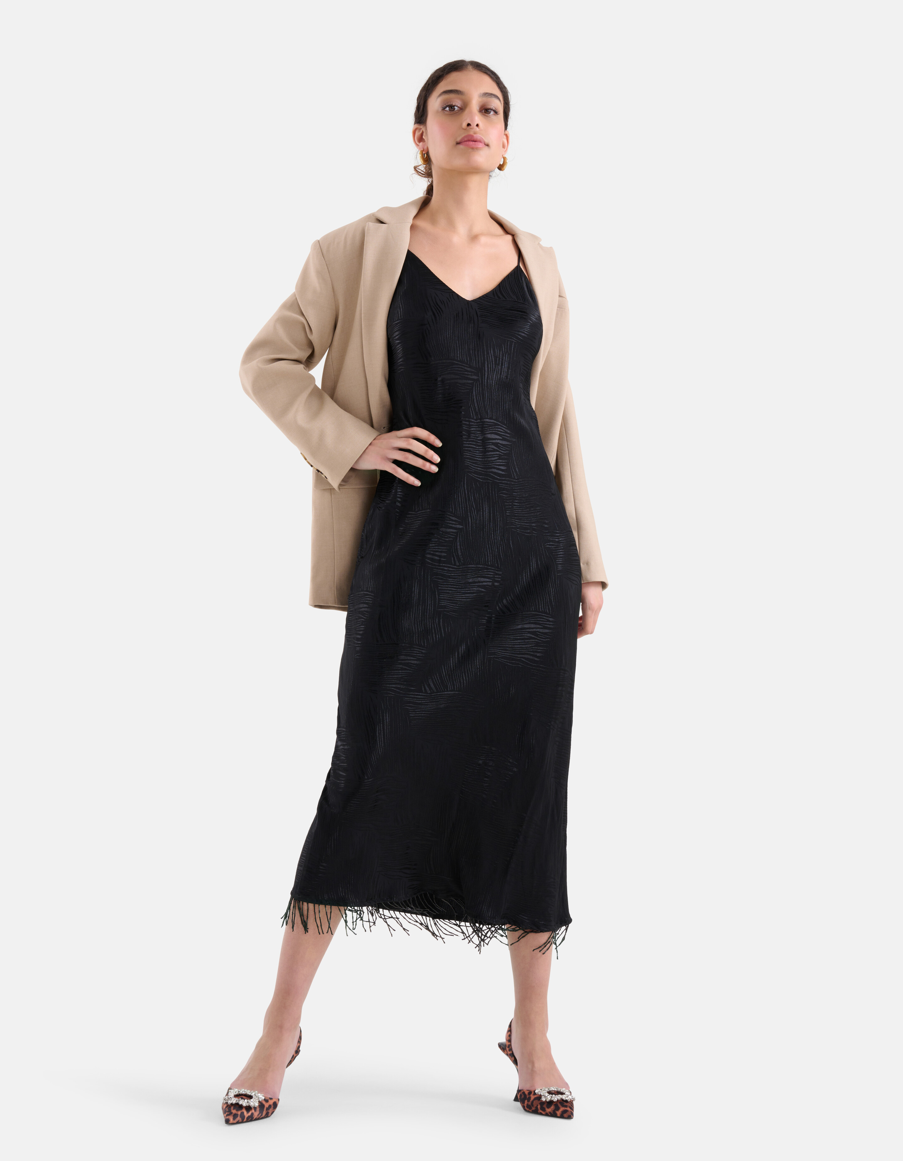 Fringe Jurk Zwart SHOEBY WOMEN