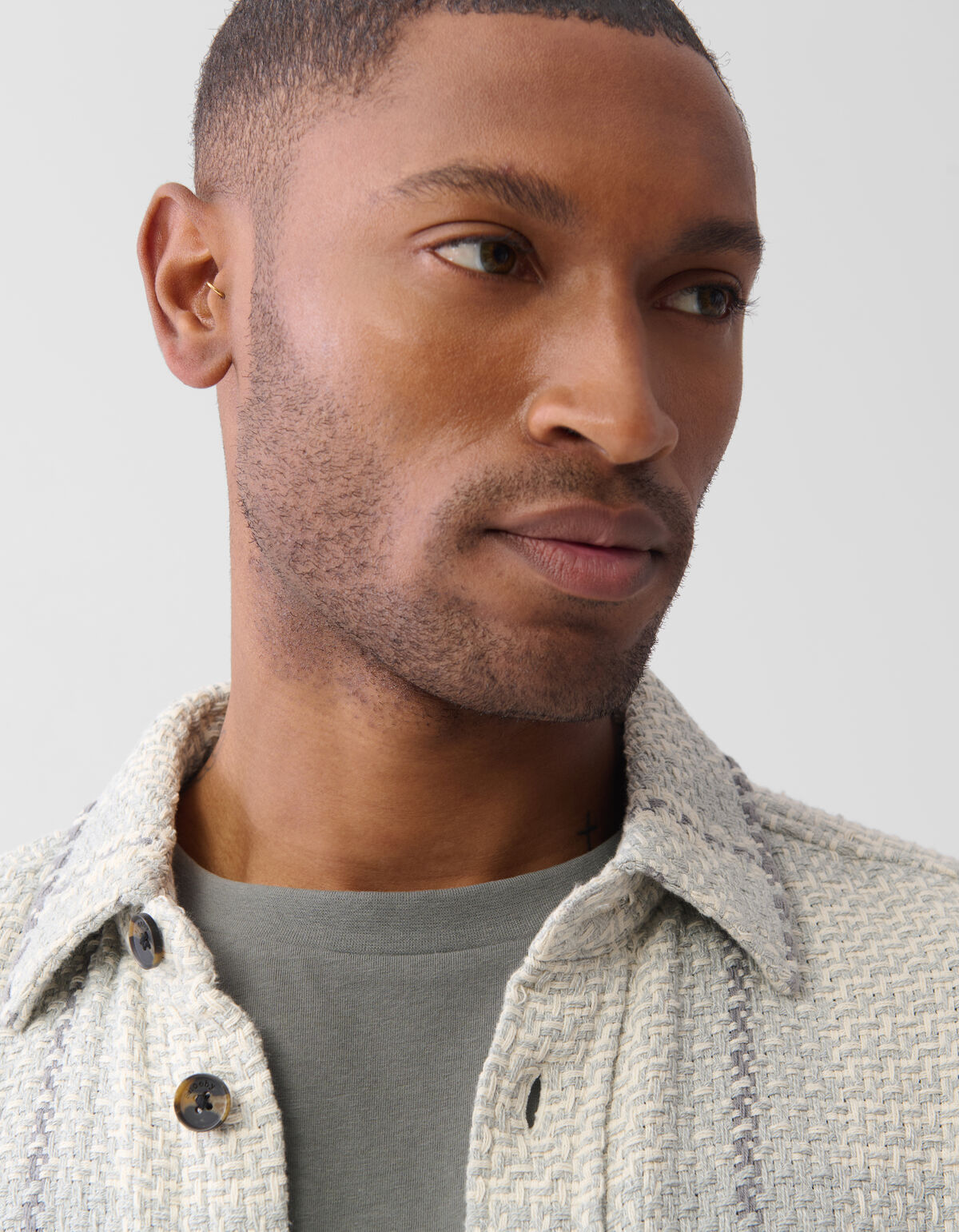 Ruiten Overshirt Gebroken Wit SHOEBY MEN