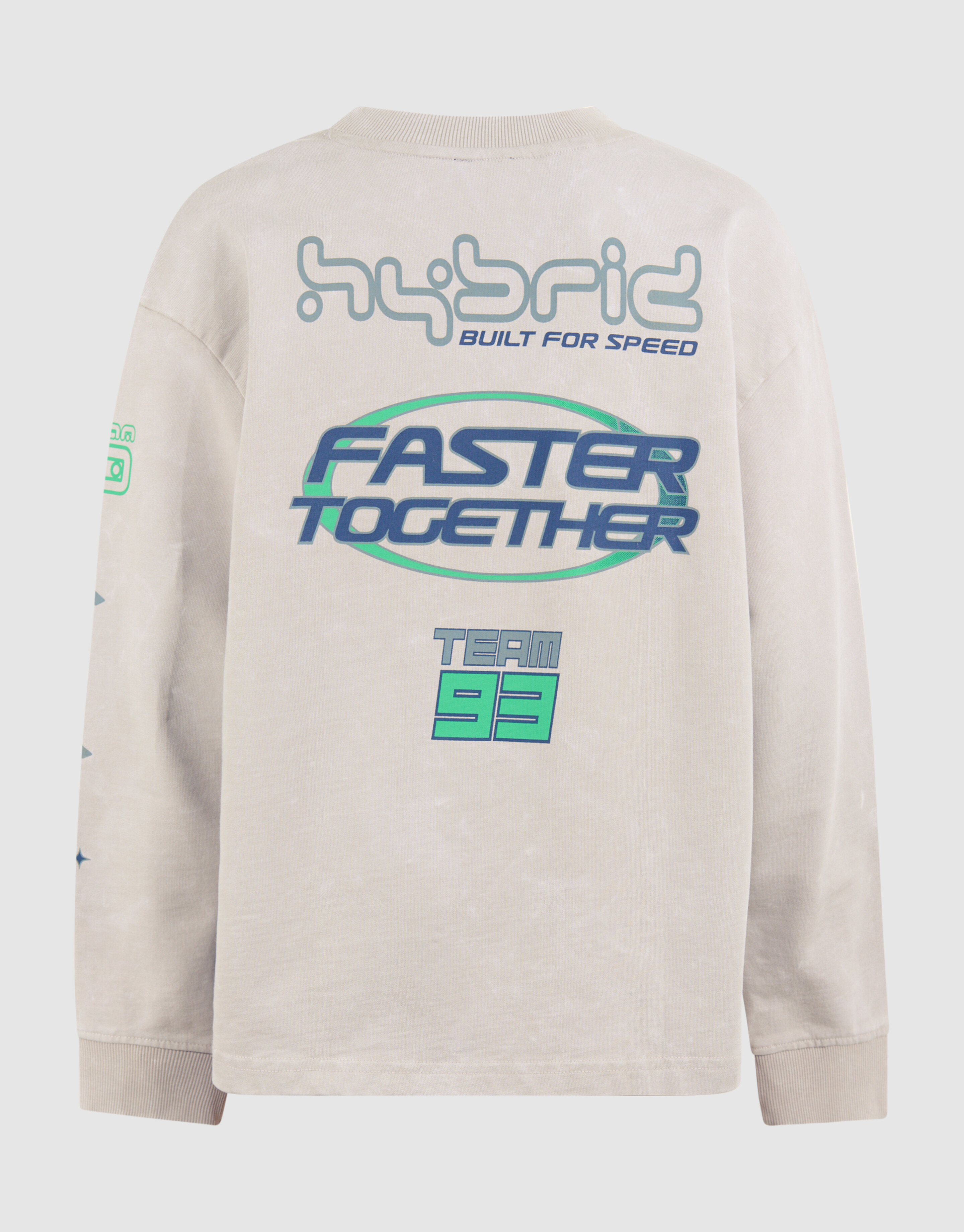 Race Artwork Sweater Beige SHOEBY BOYS
