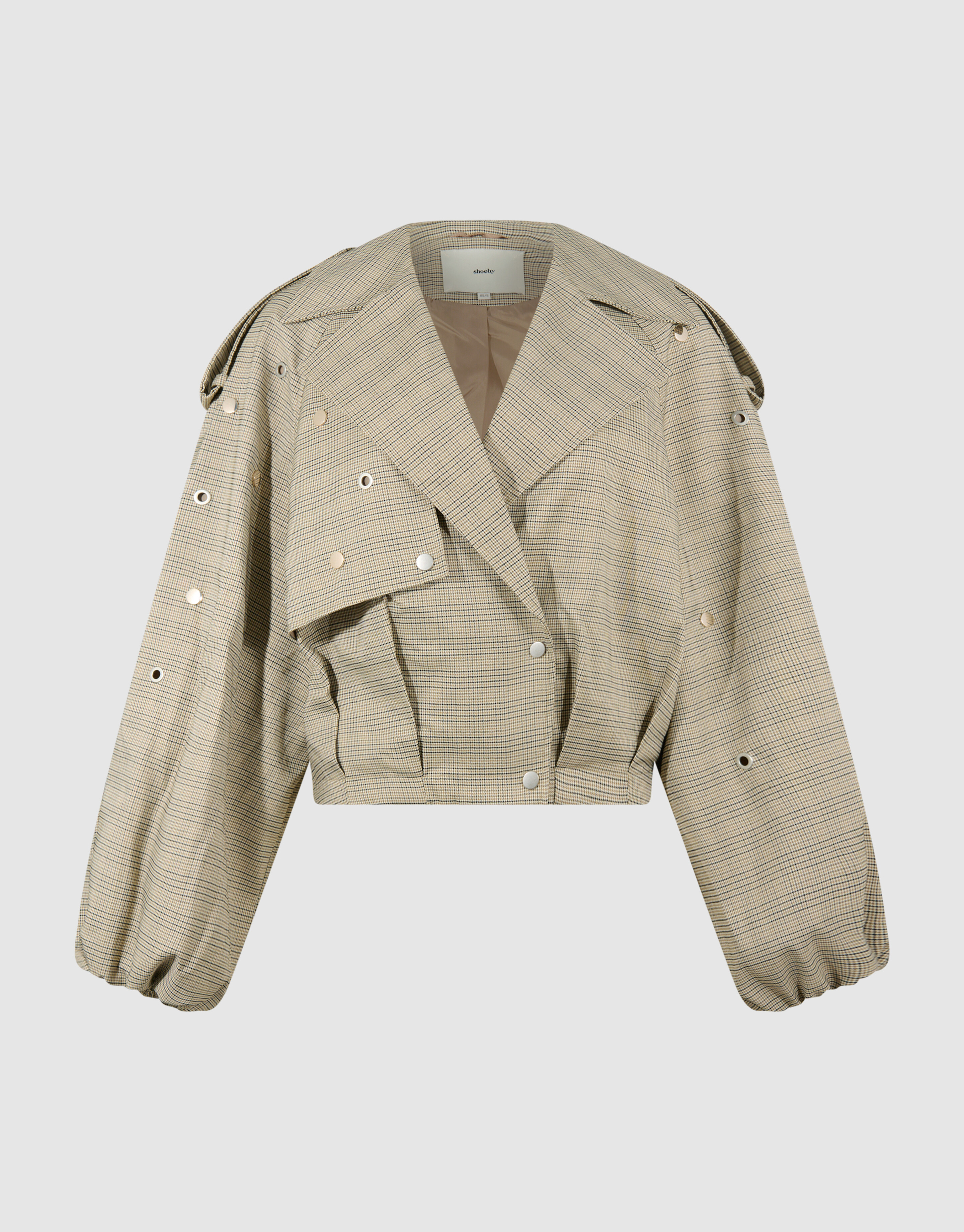 Ruiten Studs Trench Jas Lichtbruin SHOEBY WOMEN