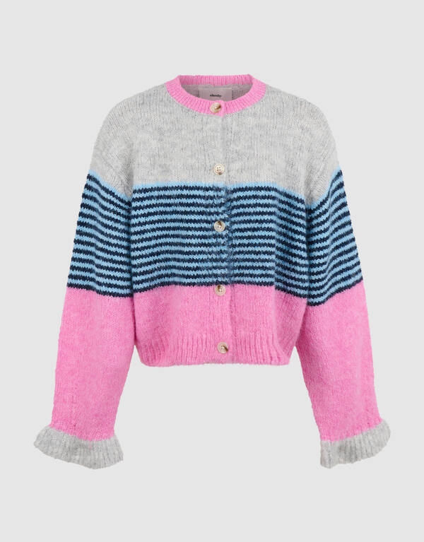 Fluffy Gestreept Vest Roze SHOEBY GIRLS