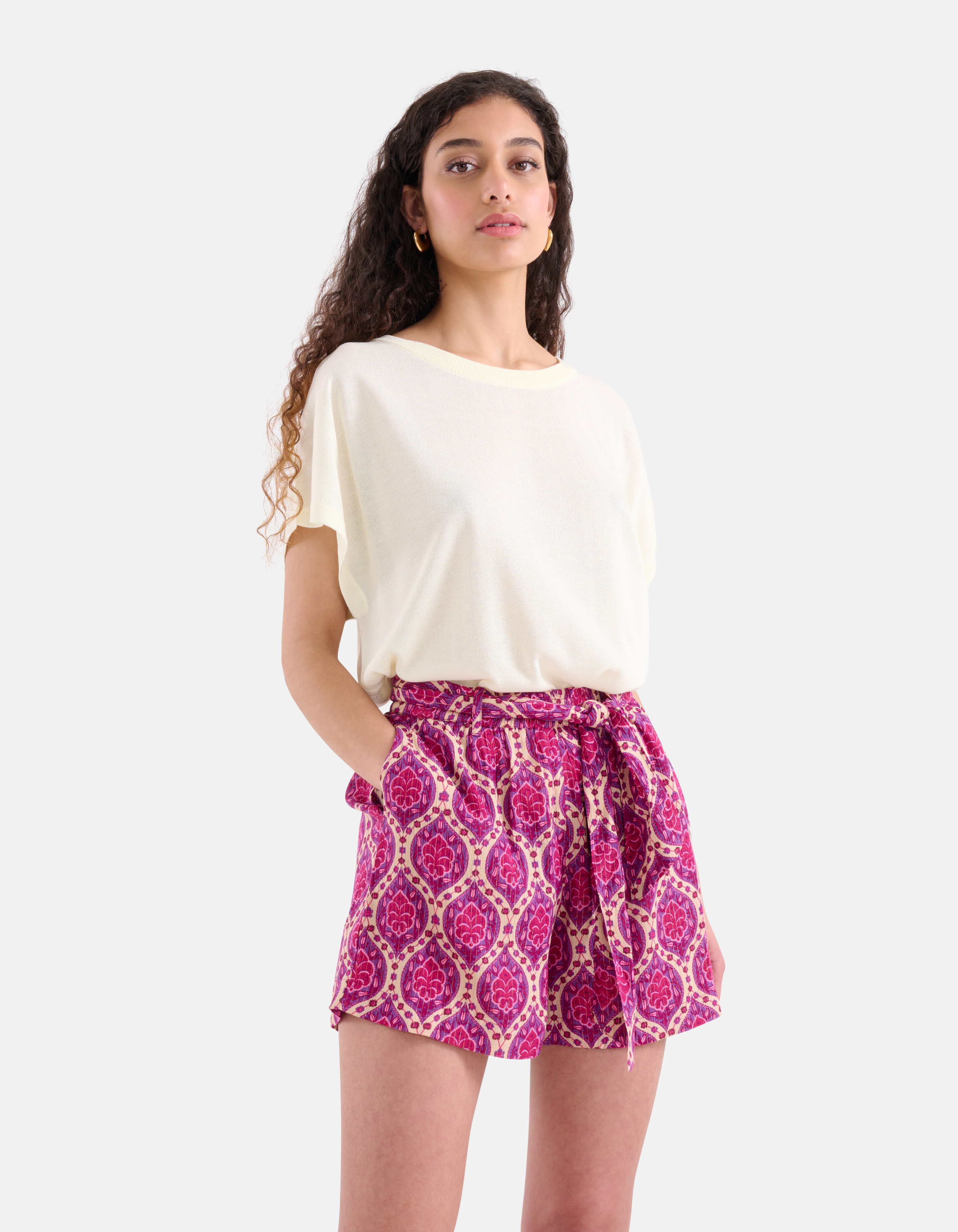 Grafische Lurex Short Paars SHOEBY WOMEN