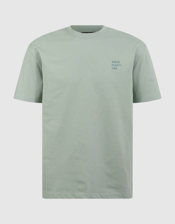 Tekst T-shirt Lichtgroen SHOEBY MEN