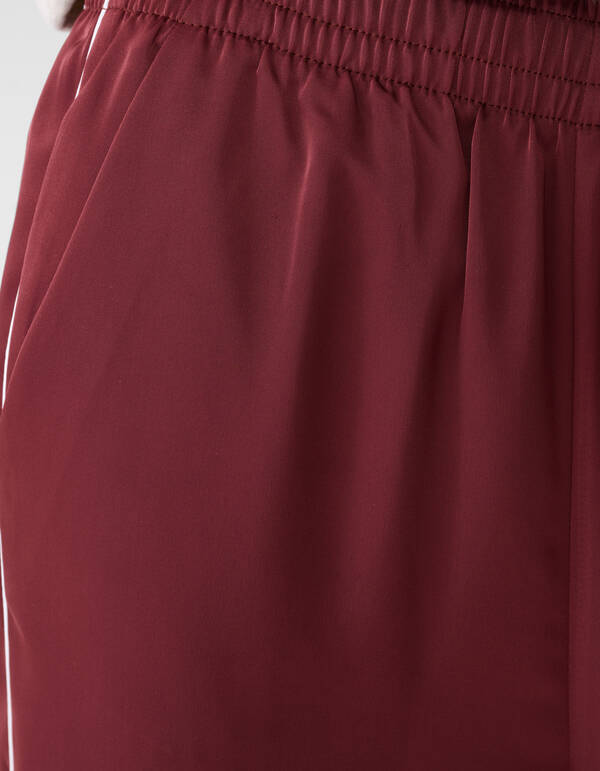 Satijnen Contrast Jogger Donkerrood SHOEBY WOMEN