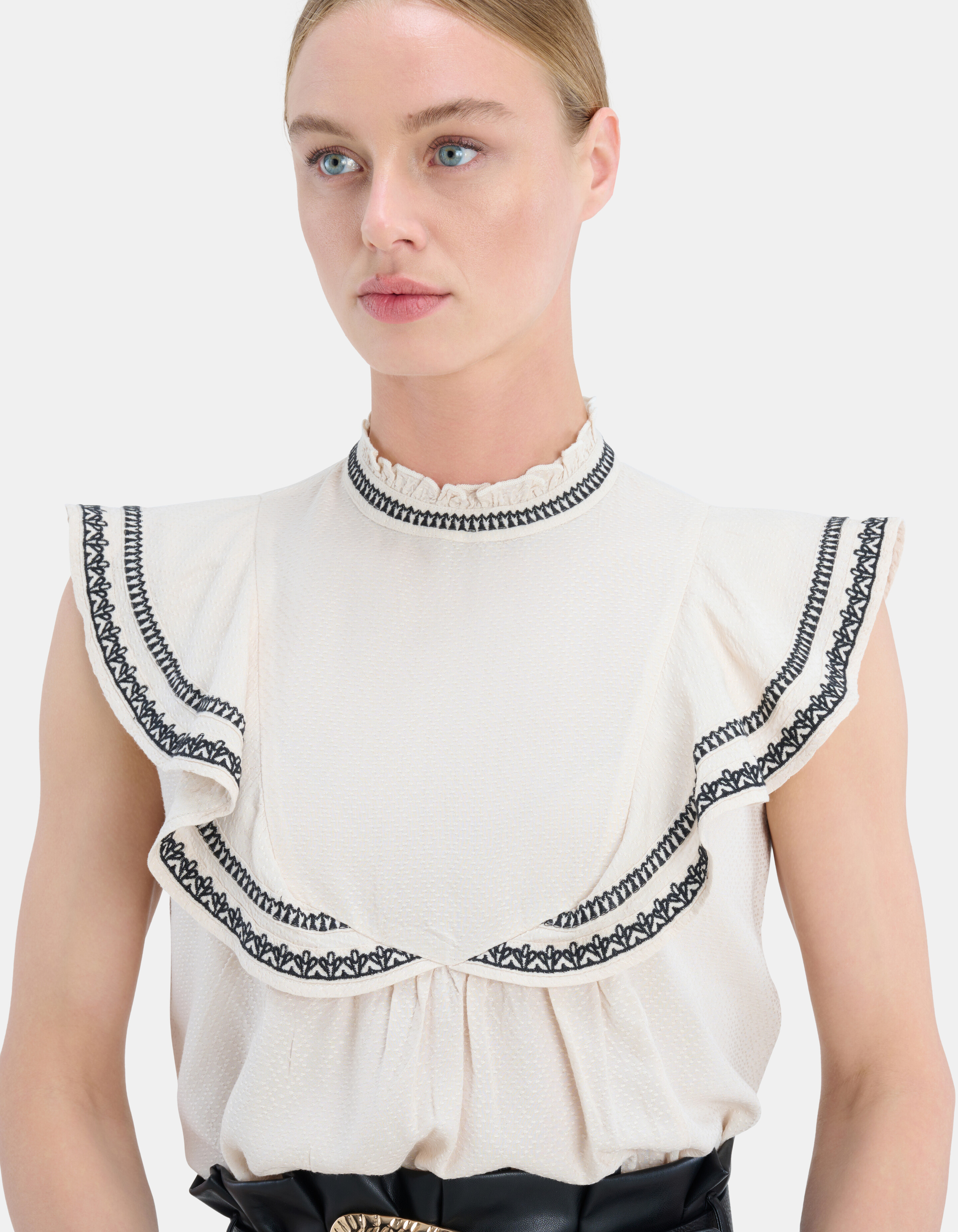 Embroidery Top Gebroken Wit EKSEPT