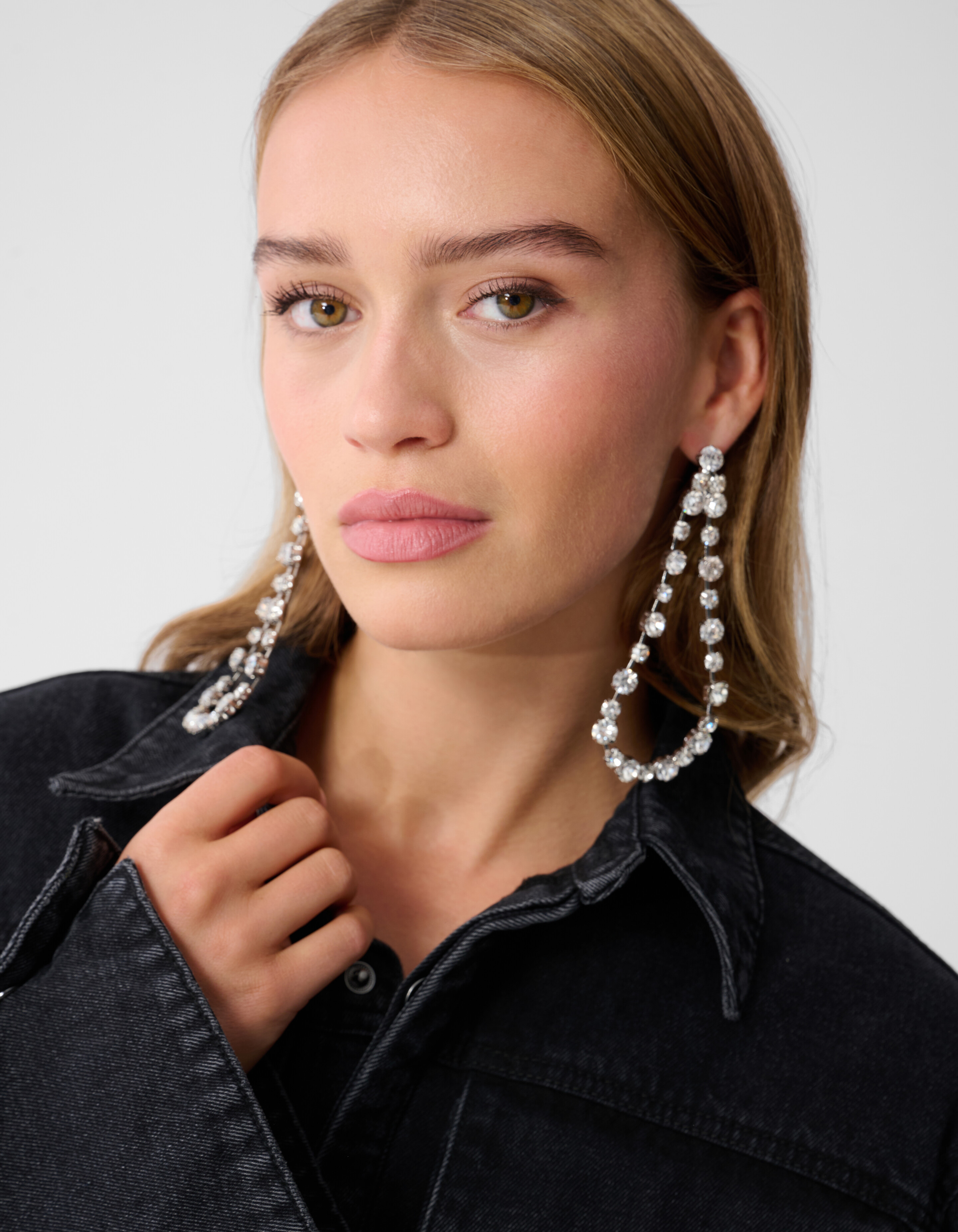 Oversized Denim Jumpsuit Zwart By Monica SHOEBY WOMEN