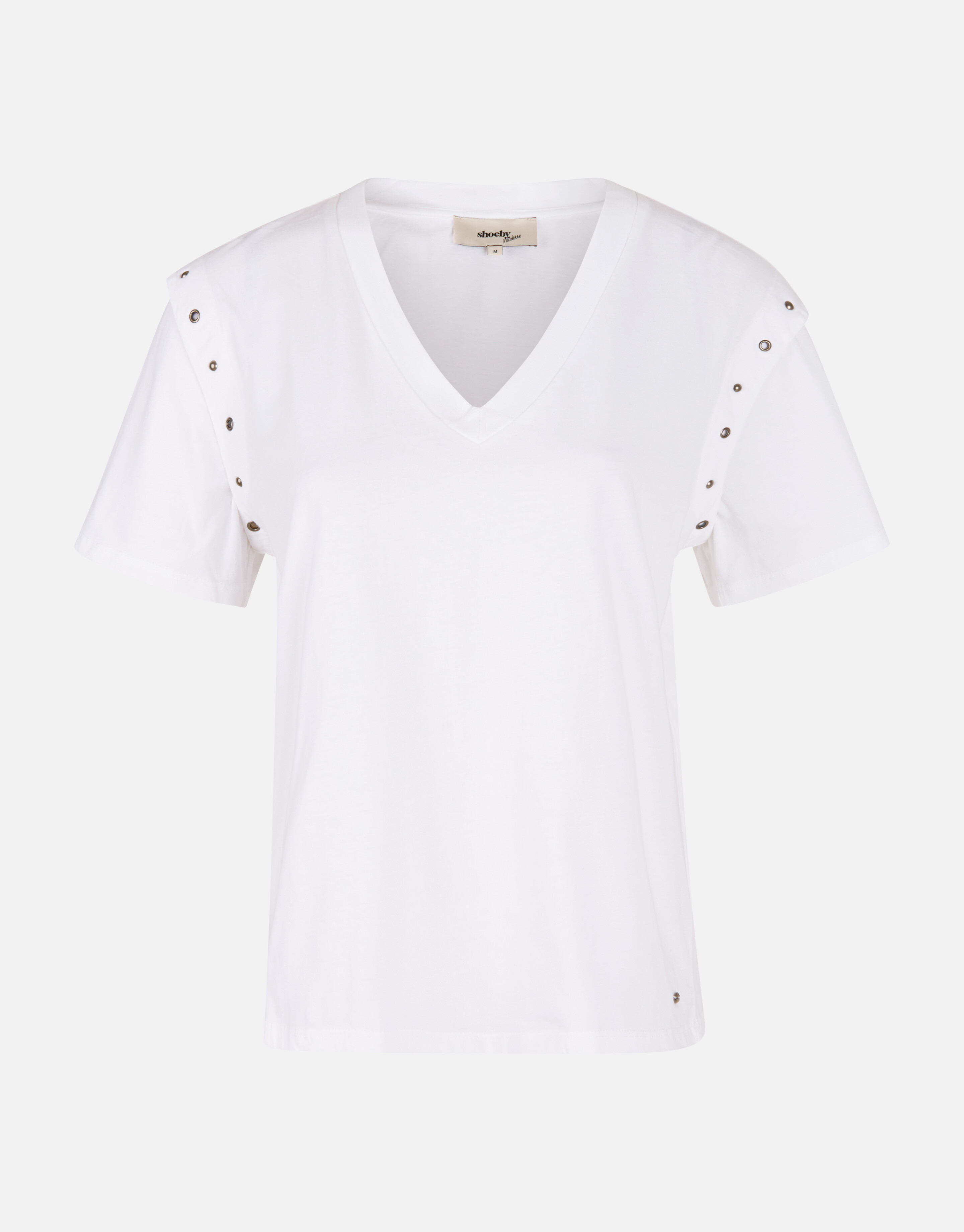 Eyelet T-shirt Wit SHOEBY WOMEN