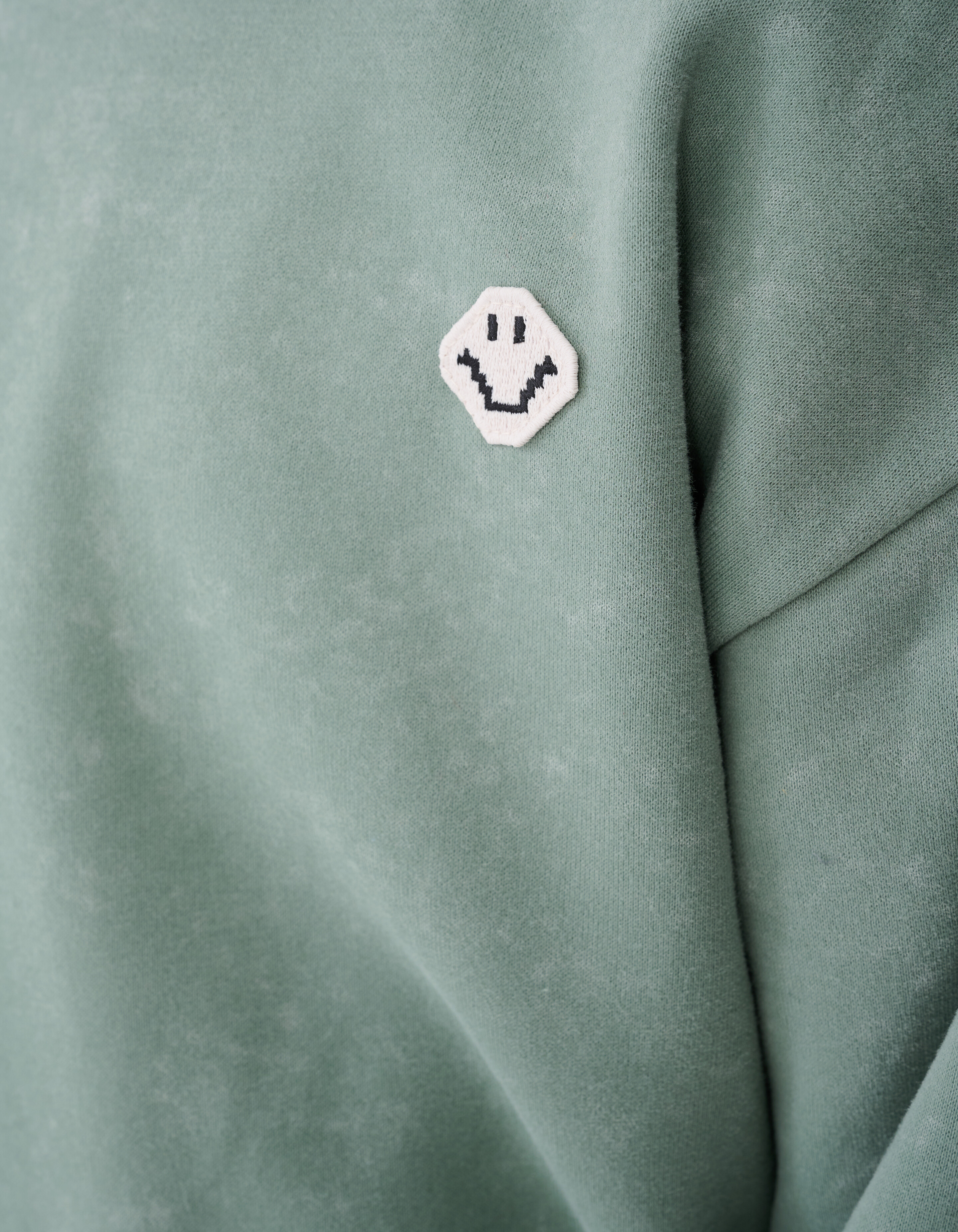 Printed Smiley Sweater Groen SHOEBY BOYS