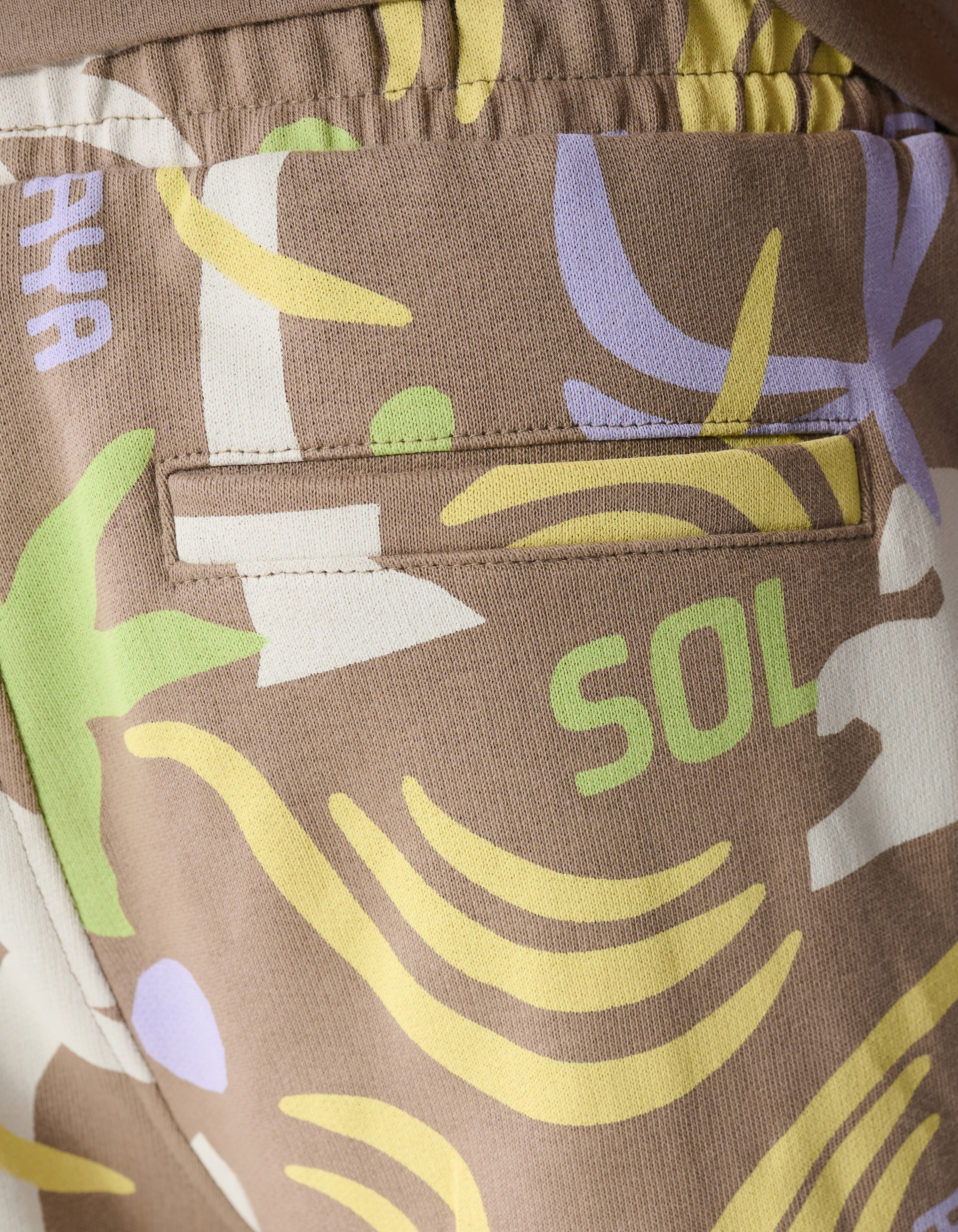 Beach Print Short Taupe SHOEBY BOYS