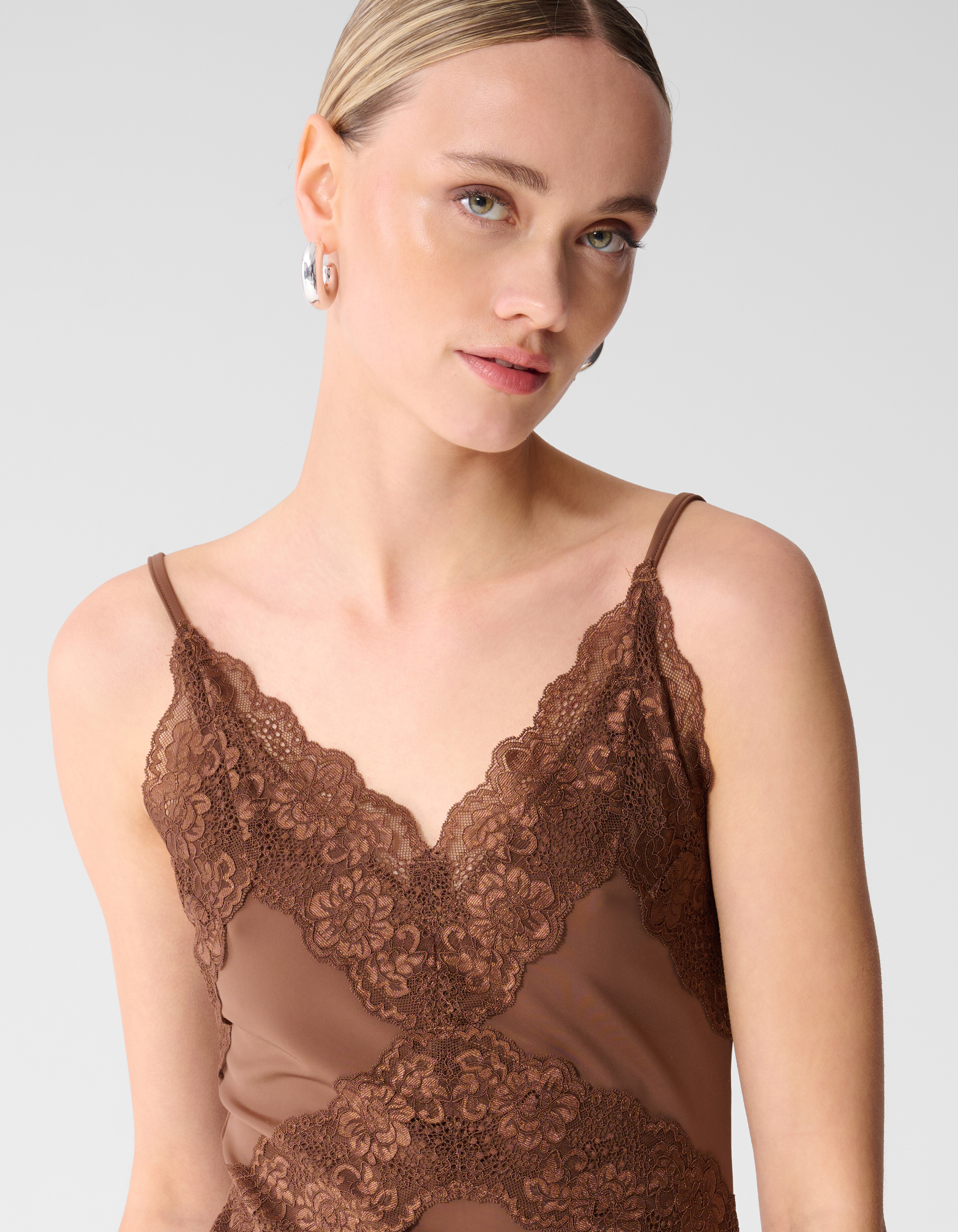 Kanten Singlet Top Bruin SHOEBY WOMEN