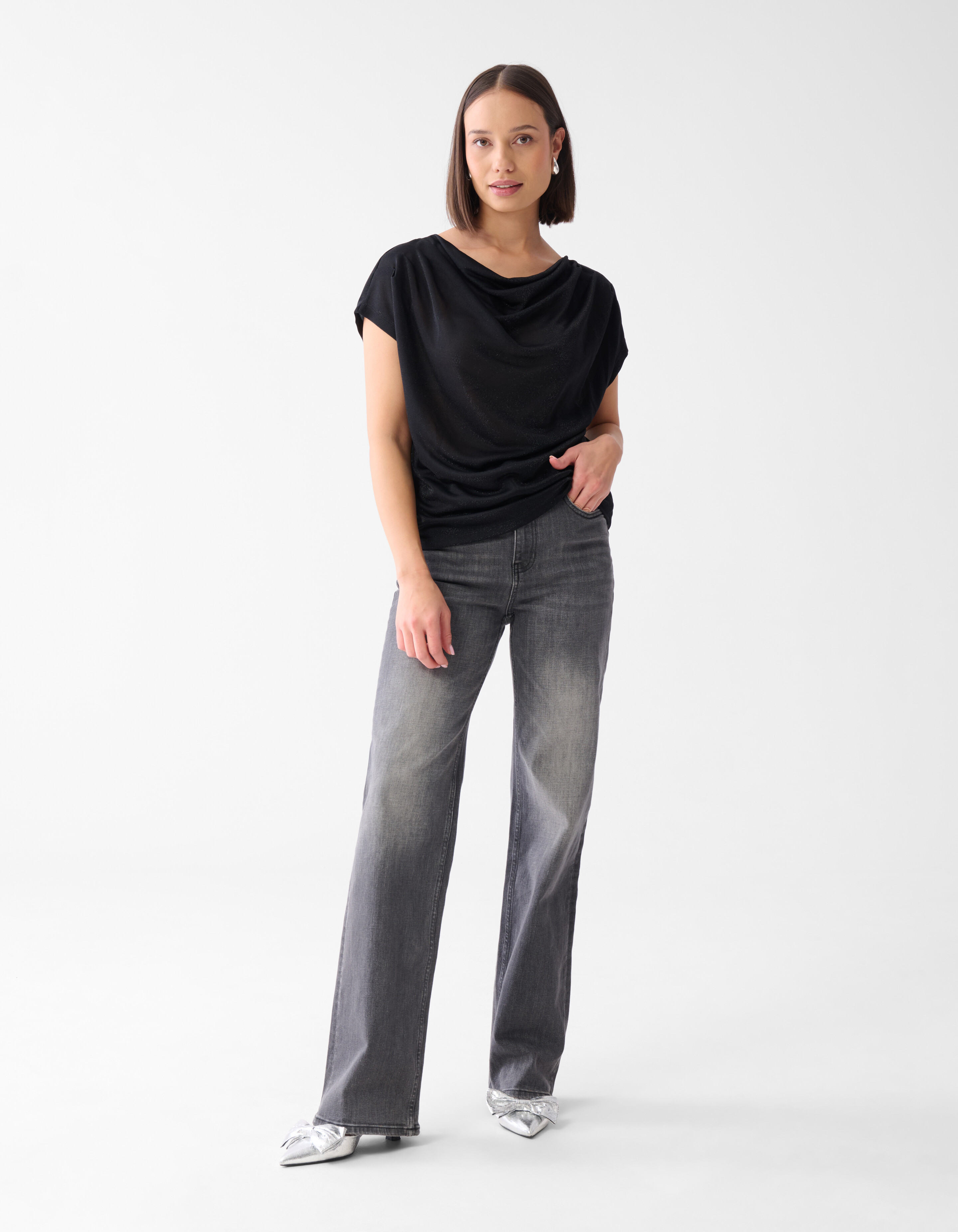 Glitter Top Zwart SHOEBY WOMEN