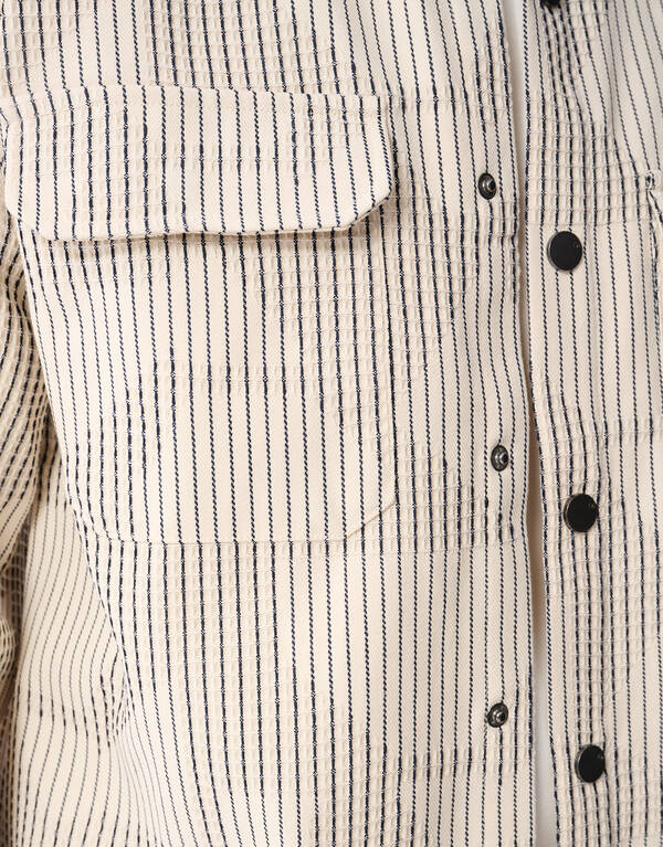 Waffle Camo Overshirt Gebroken Wit SHOEBY MEN