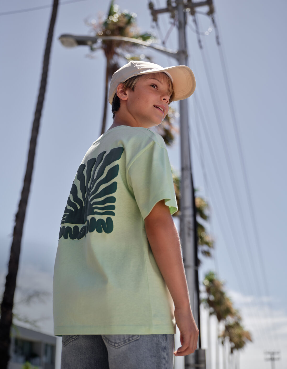 Wavy Sun T-shirt Lichtgroen SHOEBY BOYS