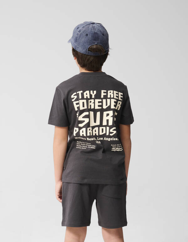 Beach Artwork Short Donkergrijs SHOEBY BOYS