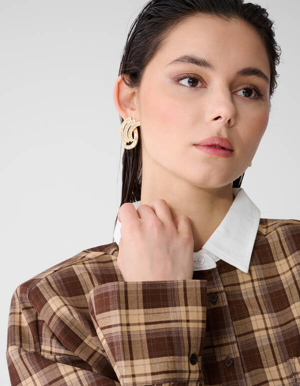 Strass Oorbellen Goud SHOEBY ACCESSOIRES