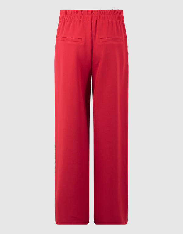 Tape Wide Leg Fit Broek Rood SHOEBY GIRLS