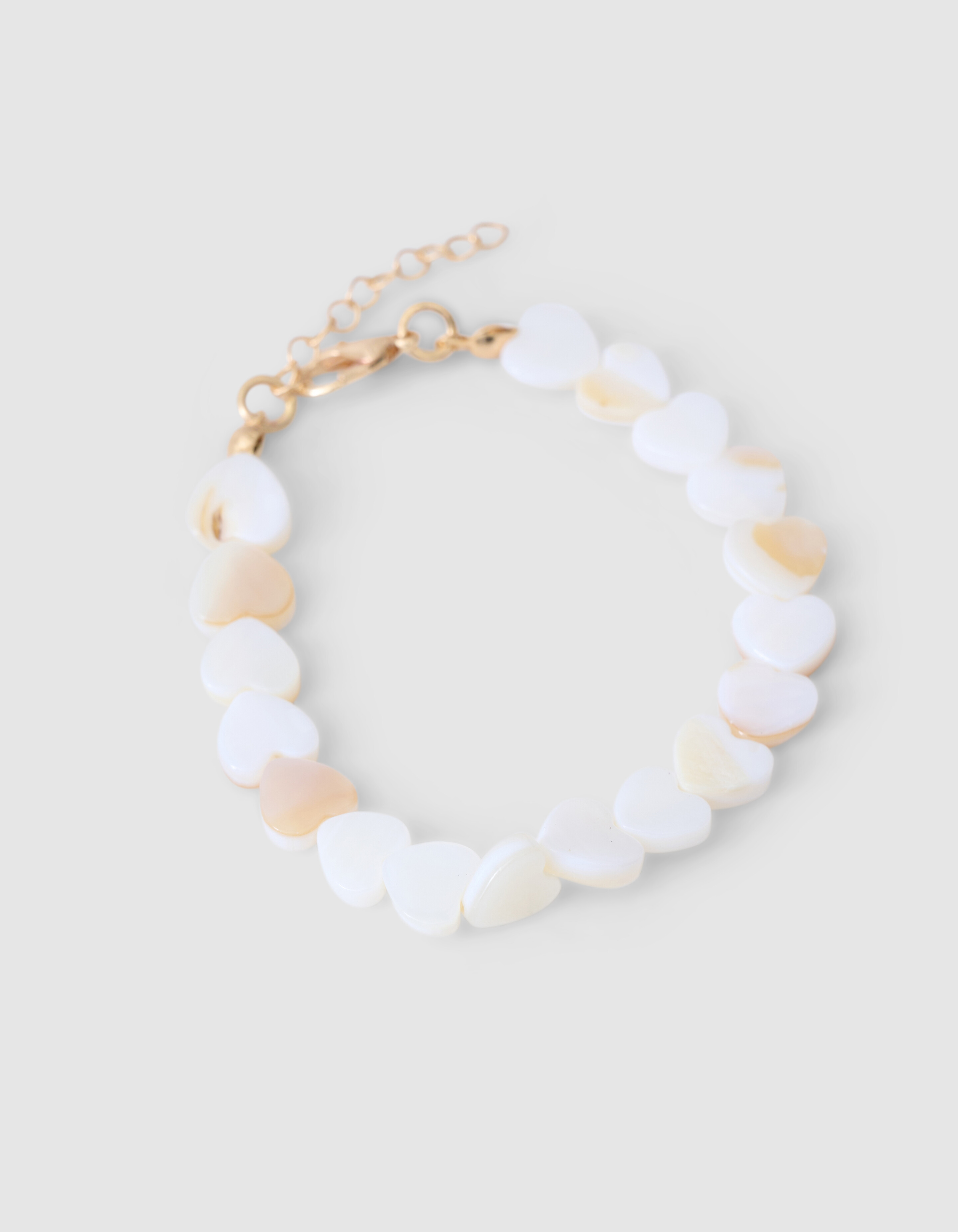 Parel Heart Armband Wit SHOEBY ACCESSOIRES