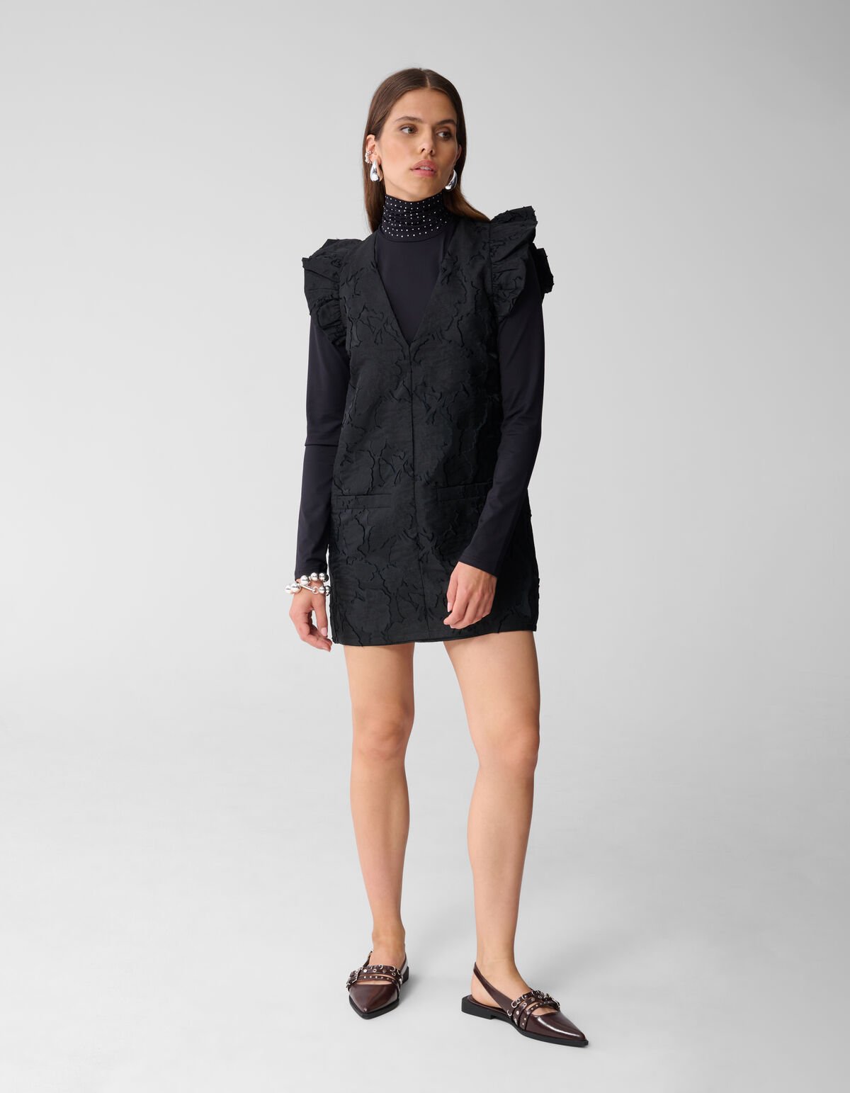 Jacquard Mini Jurk Zwart SHOEBY WOMEN