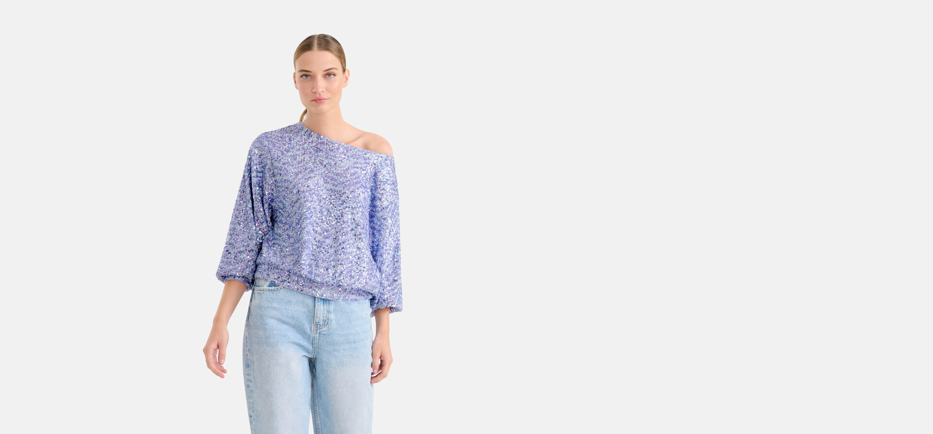 Pailletten Sweater Paars By Mieke SHOEBY WOMEN