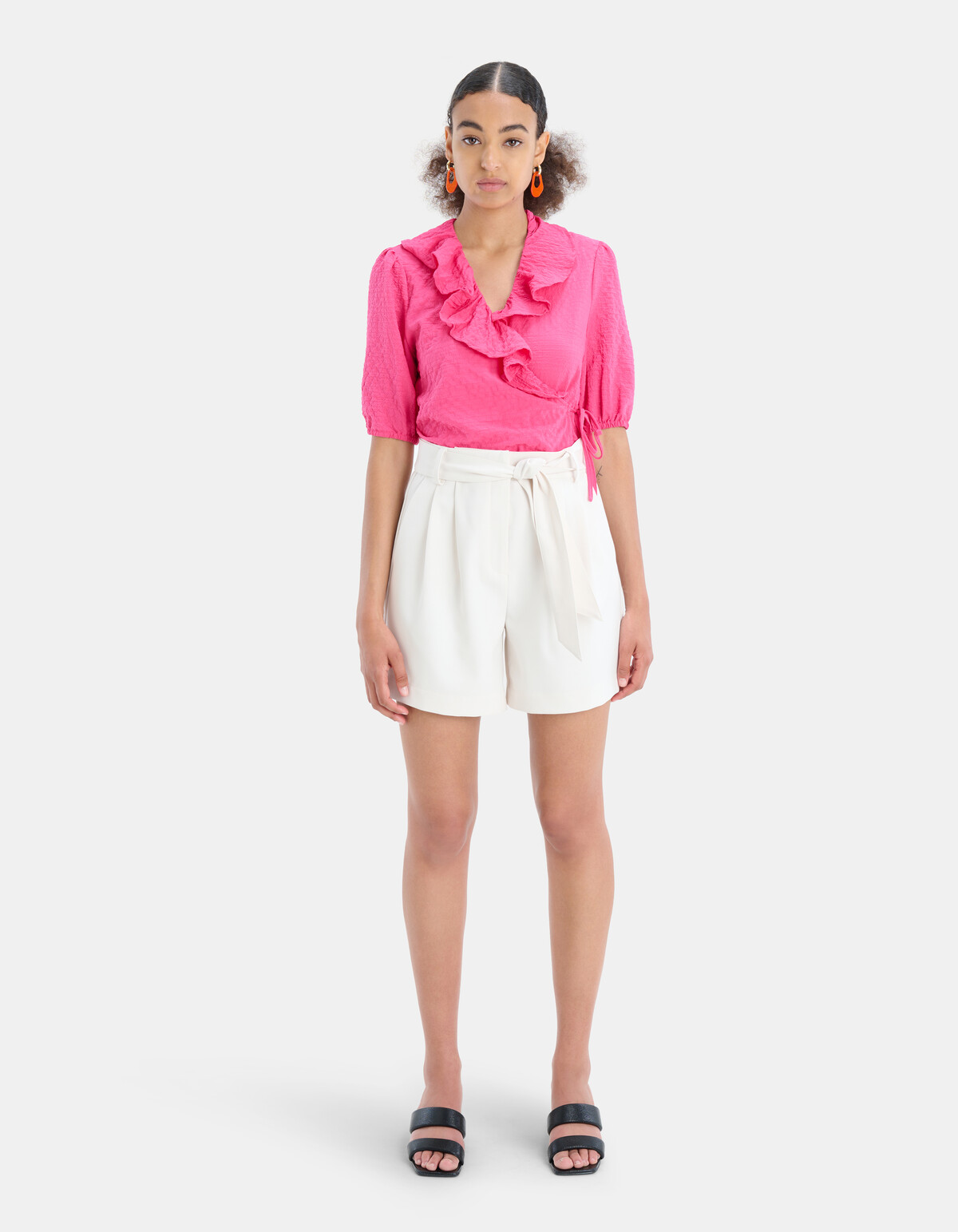 Solid Wrap Blouse EKSEPT