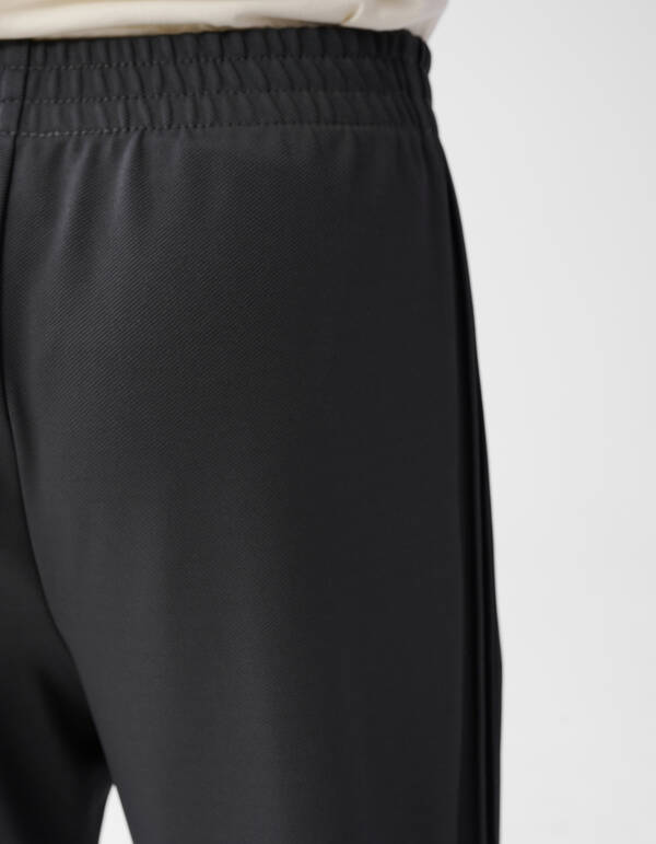 Wide Leg Fit Broek Donkergrijs SHOEBY GIRLS