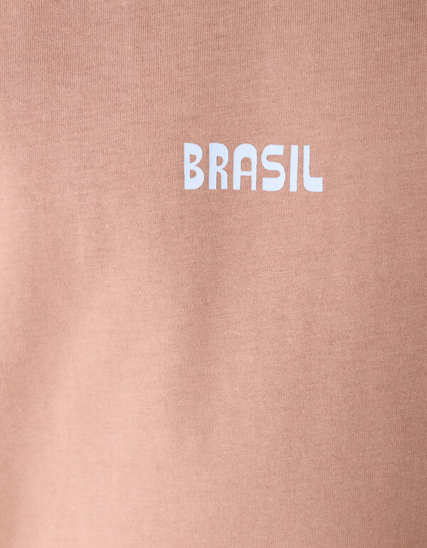 Brasil Artwork T-shirt Lichtbruin SHOEBY BOYS