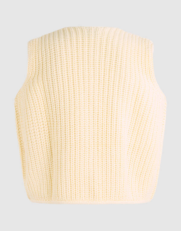 Big Button Gilet Gebroken Wit SHOEBY WOMEN